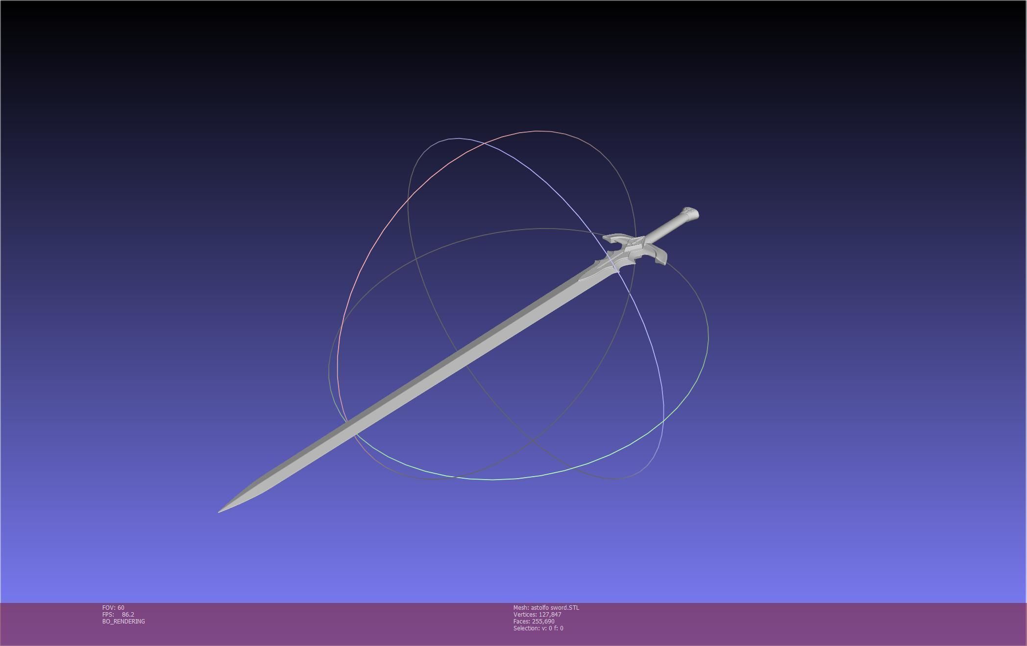 Fate Astolfo Sword Printable Assembly 3D print model_43
