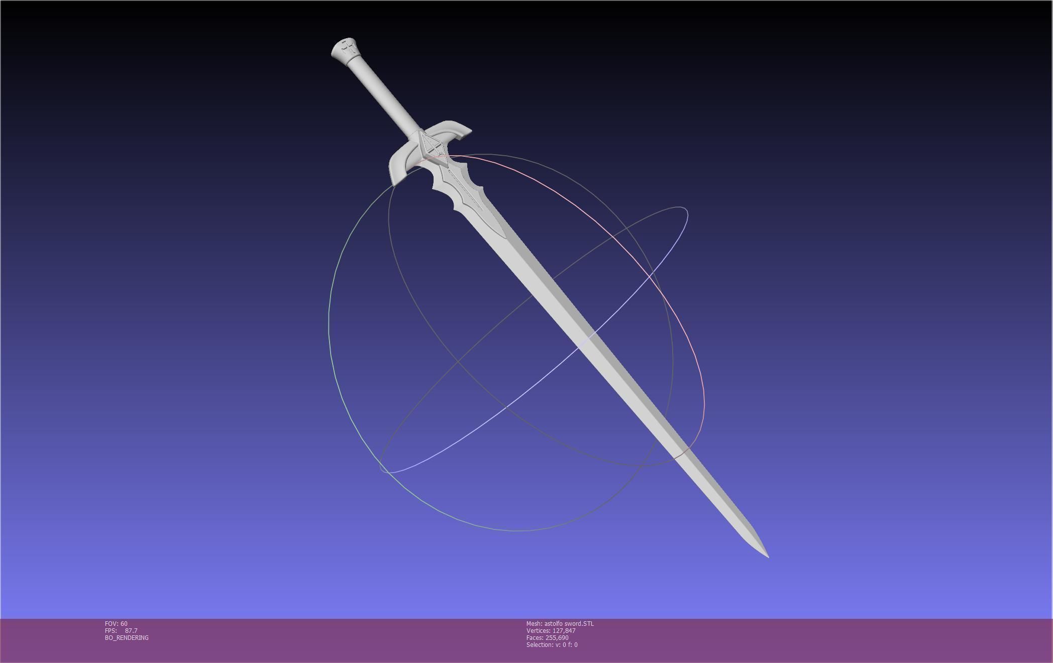 Fate Astolfo Sword Printable Assembly 3D print model_8