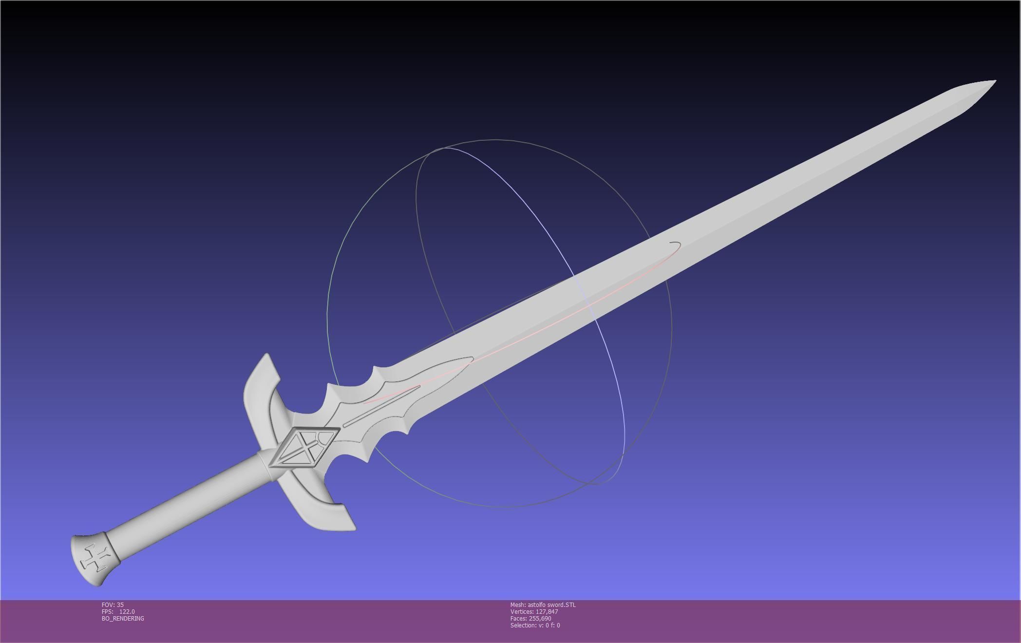 Fate Astolfo Sword Printable Assembly 3D print model_100
