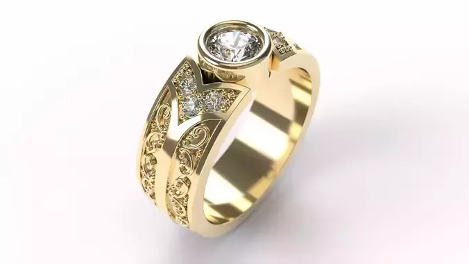 Ring 0256 size 15-0 3D print model