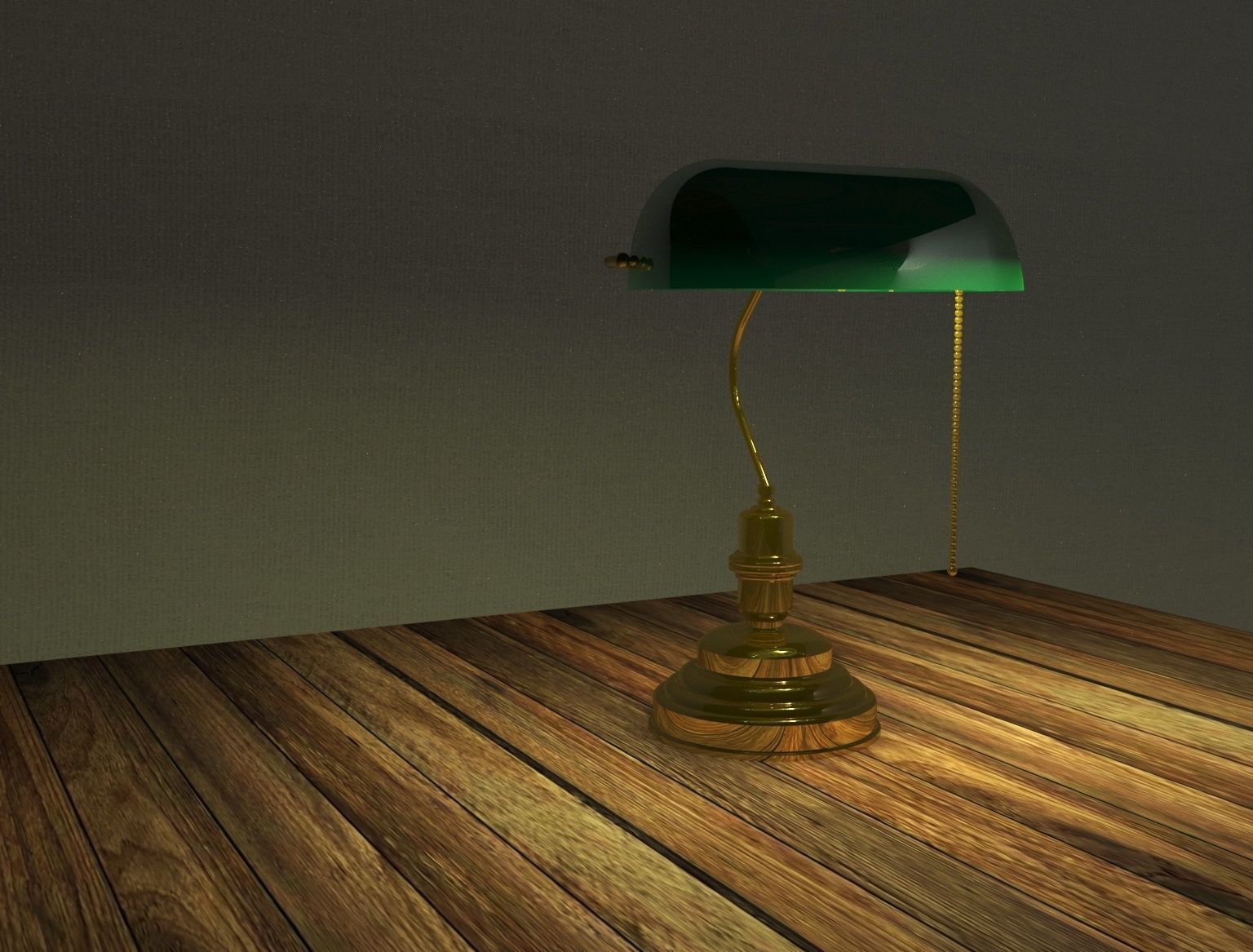 BANKERS LAMP Low-poly 3D model_3