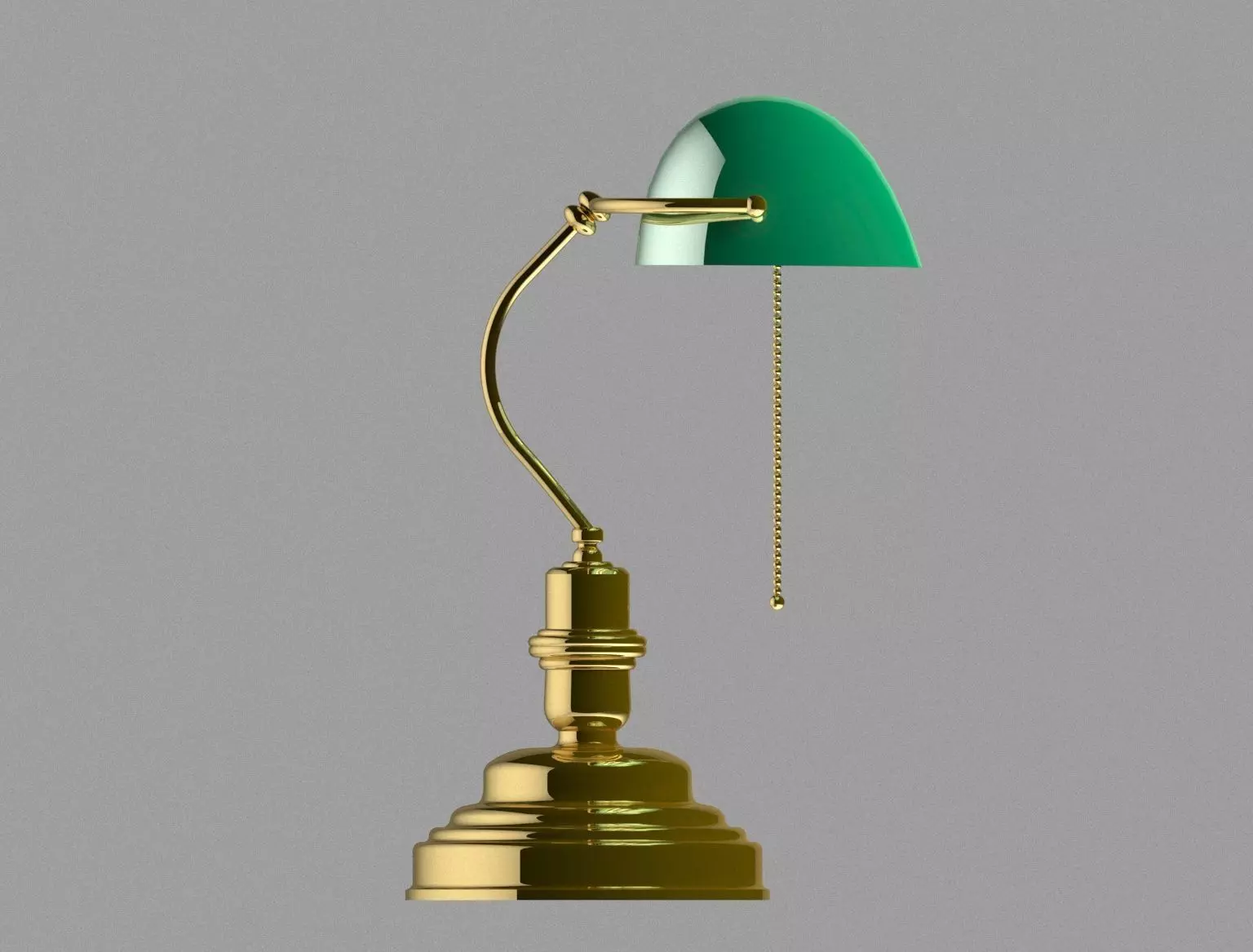 BANKERS LAMP Low-poly 3D model_0
