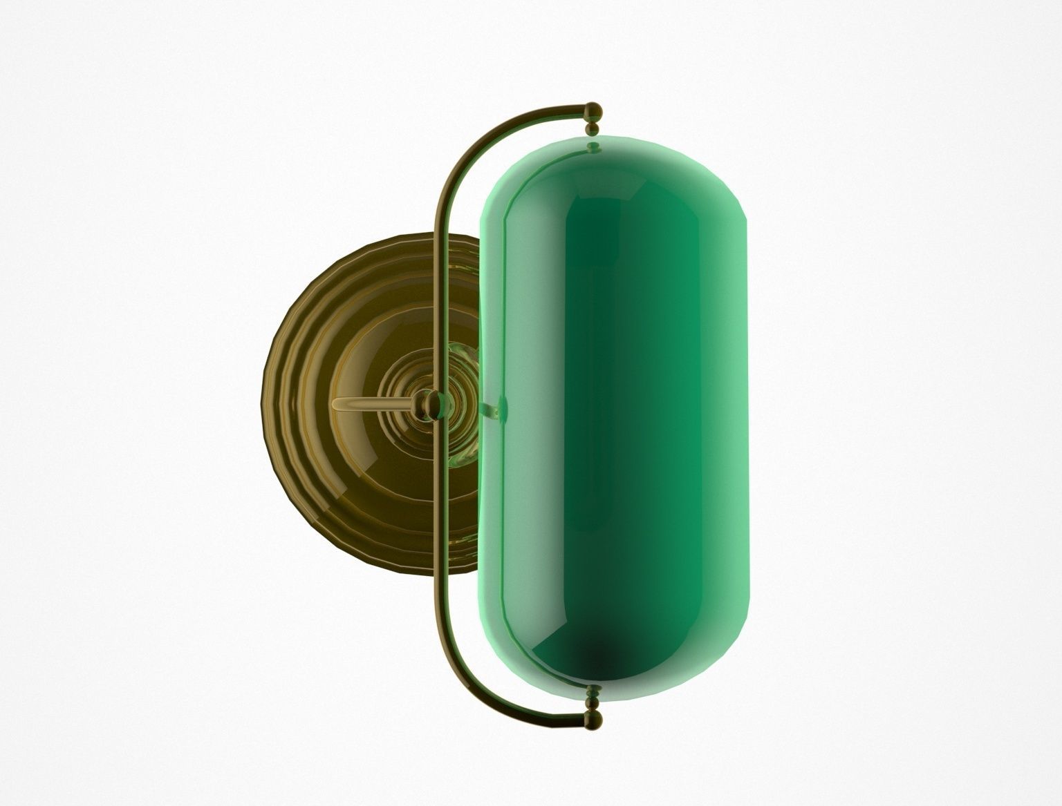 BANKERS LAMP Low-poly 3D model_2