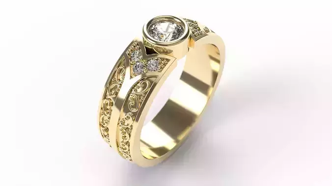 Ring 0256 size 17-5 3D print model
