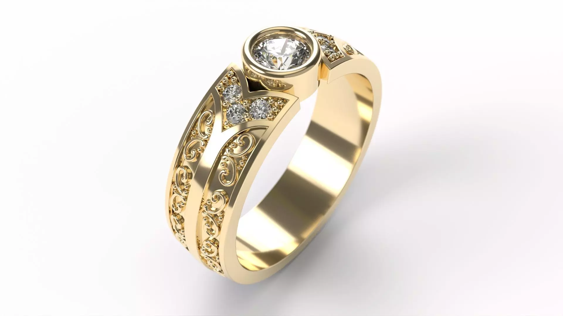 Ring 0256 size 18-0 3D print model_0