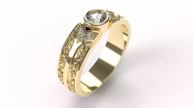 Ring 0256 size 19-0 3D print model