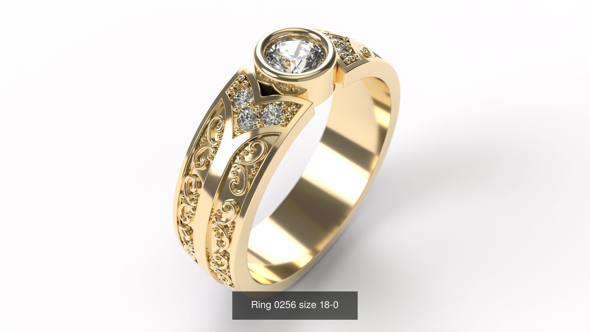 Rings 0256 all sizes 14-23 3D Model Collection_13