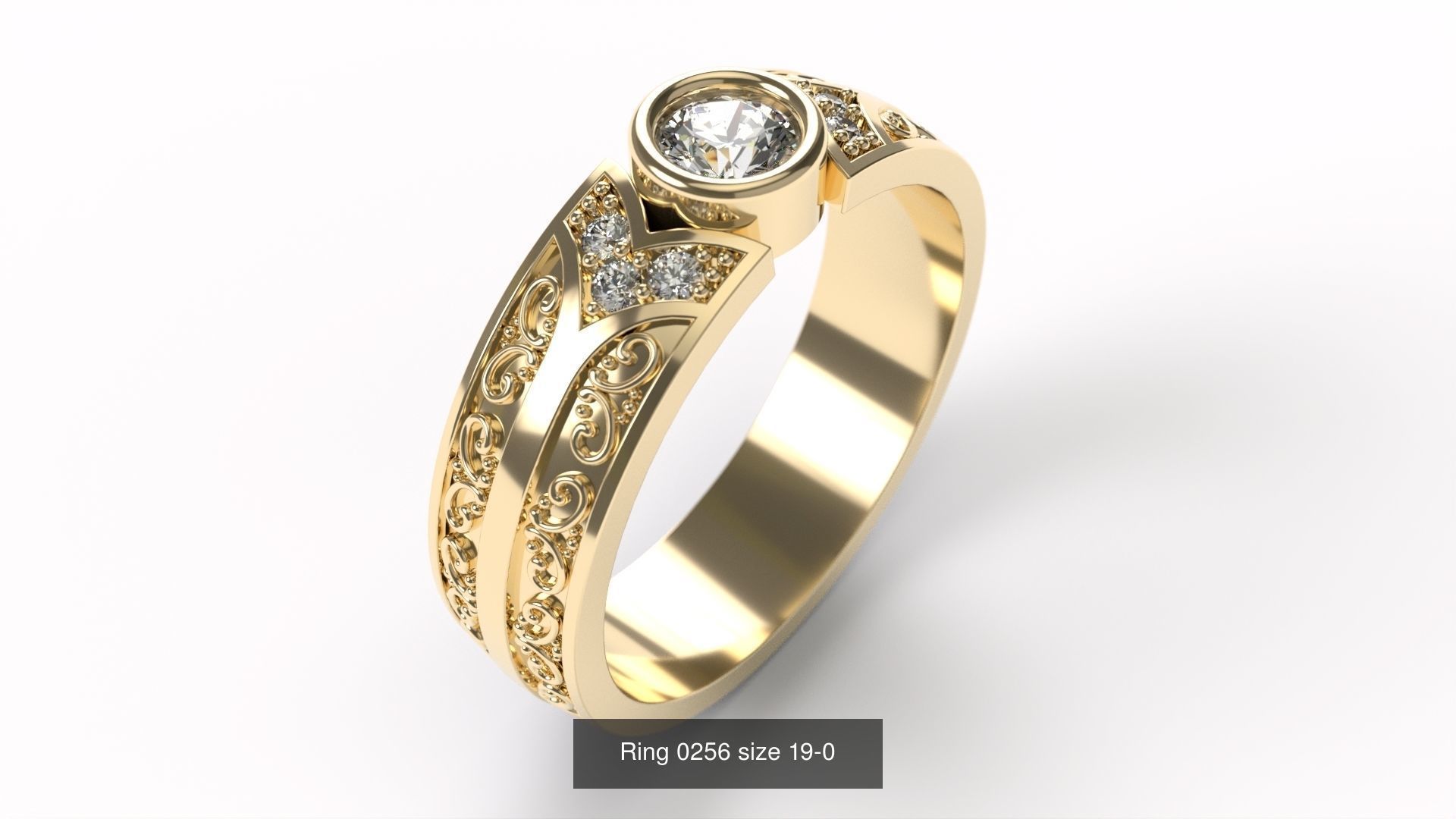 Rings 0256 all sizes 14-23 3D Model Collection_15