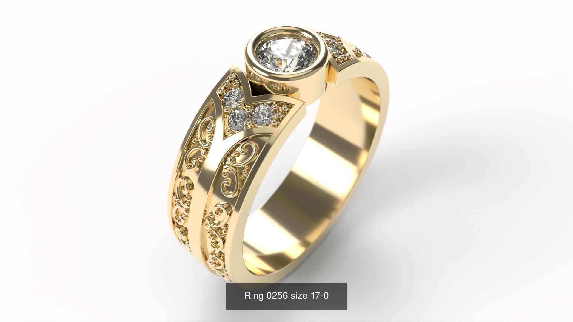 Rings 0256 all sizes 14-23 3D Model Collection_11