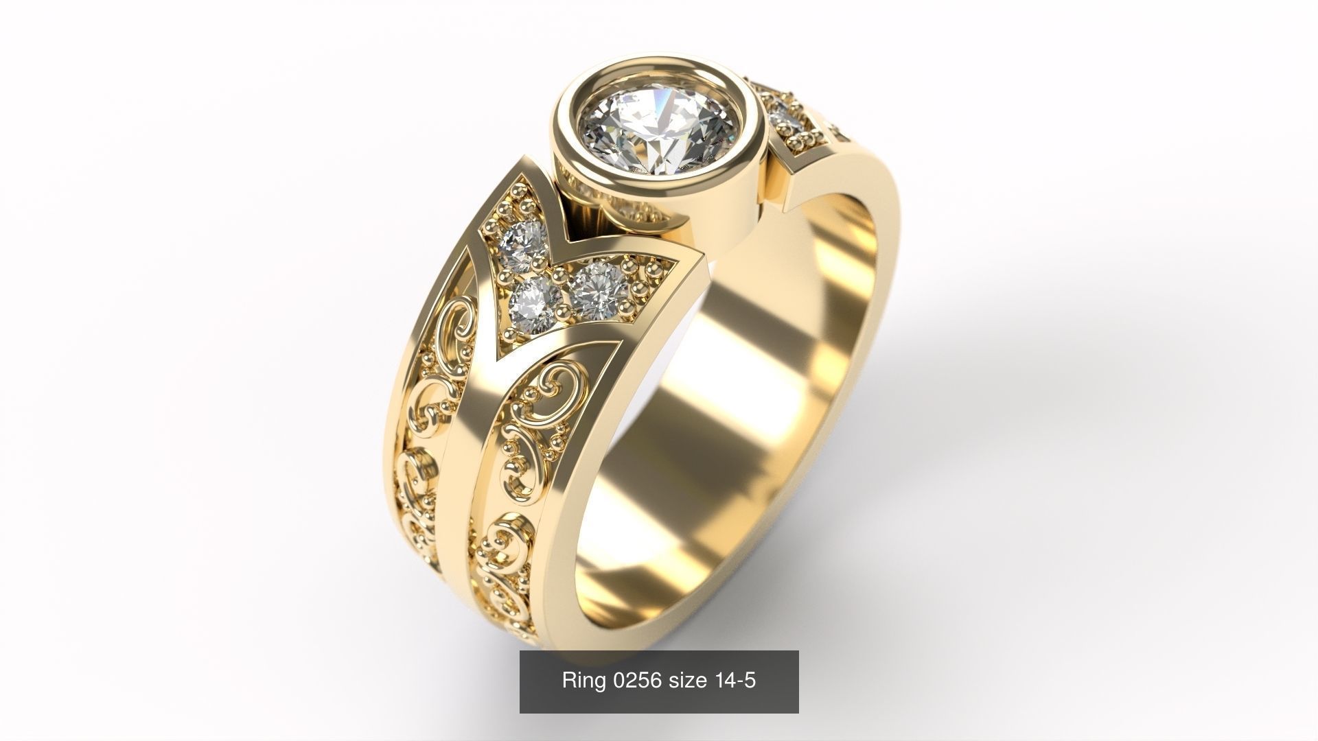 Rings 0256 all sizes 14-23 3D Model Collection_6