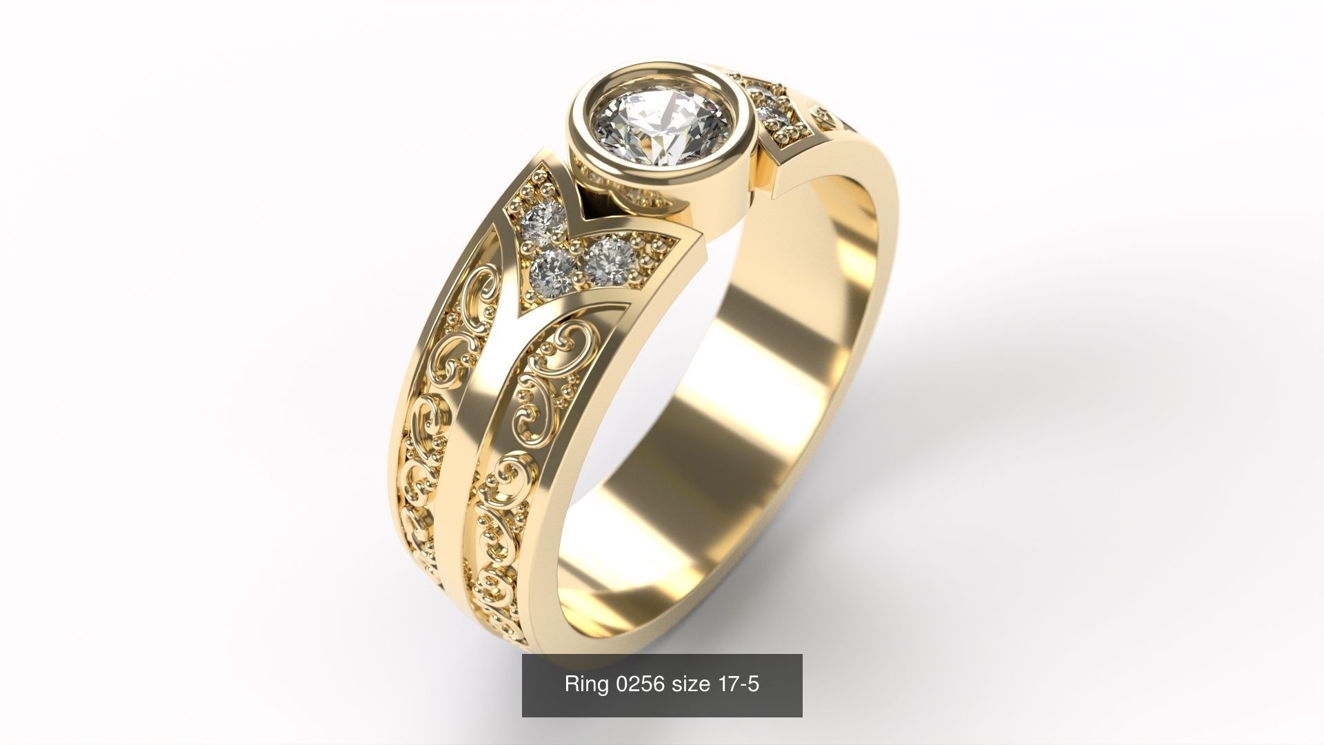 Rings 0256 all sizes 14-23 3D Model Collection_12