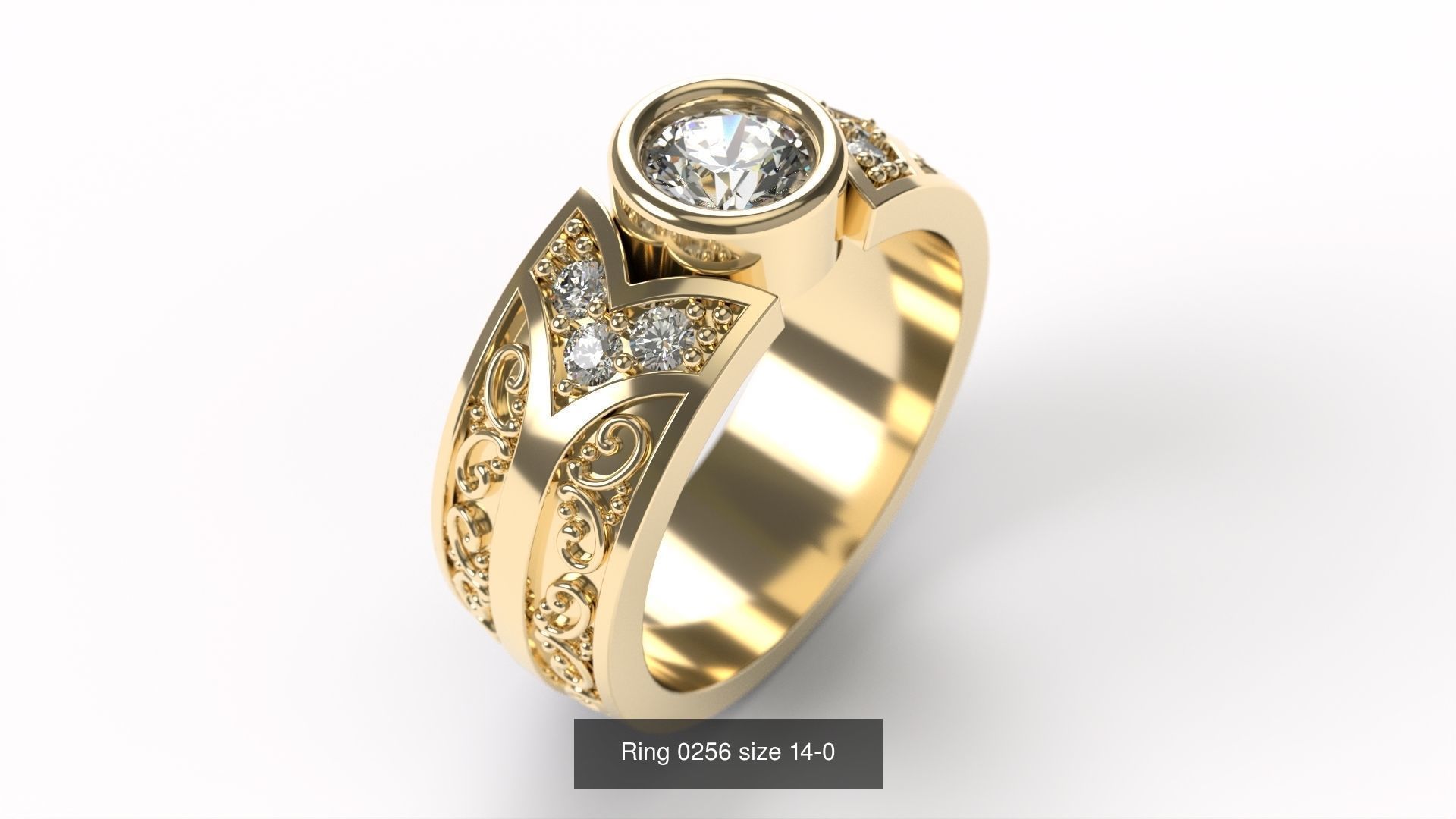 Rings 0256 all sizes 14-23 3D Model Collection_5