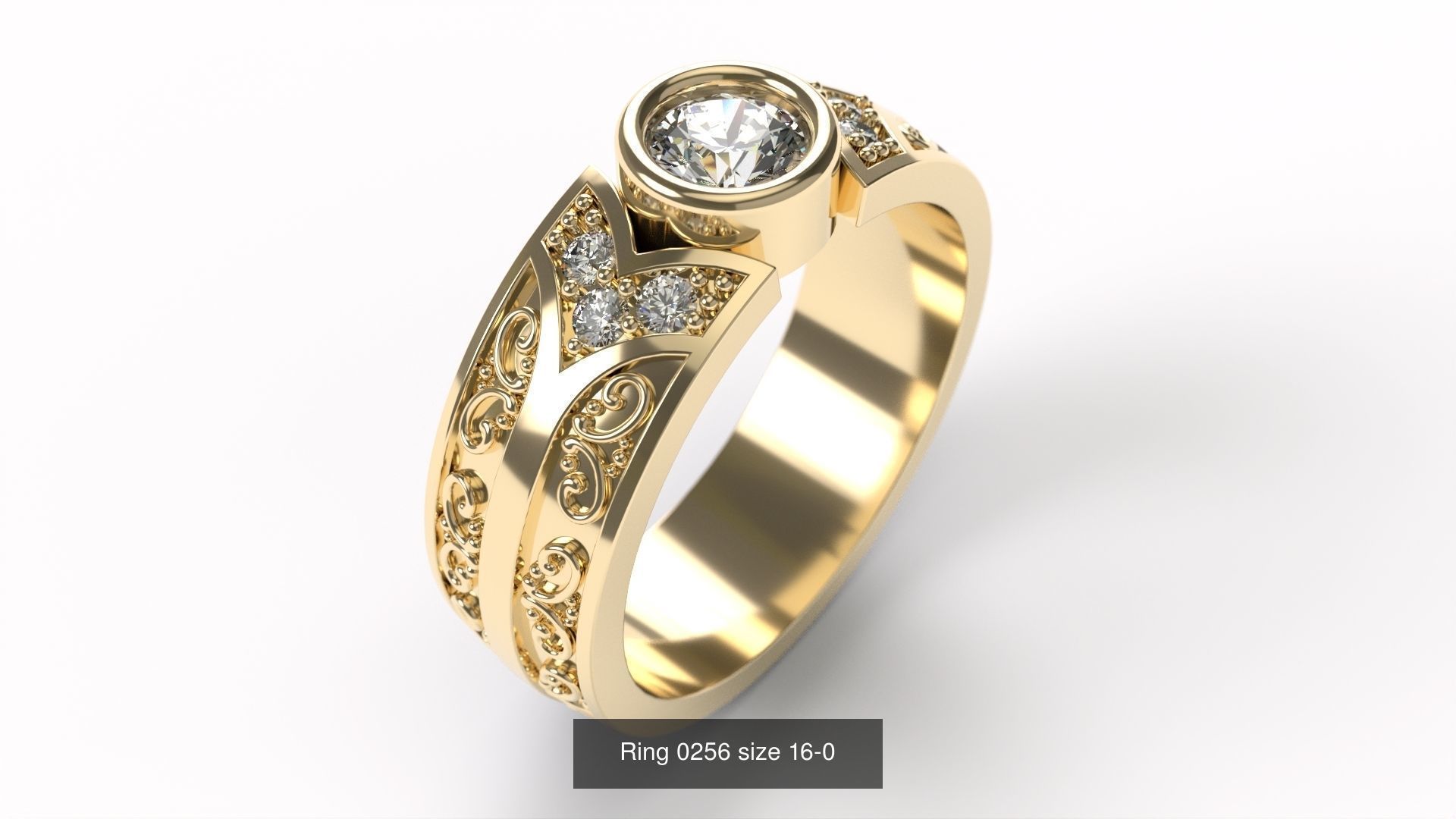 Rings 0256 all sizes 14-23 3D Model Collection_9