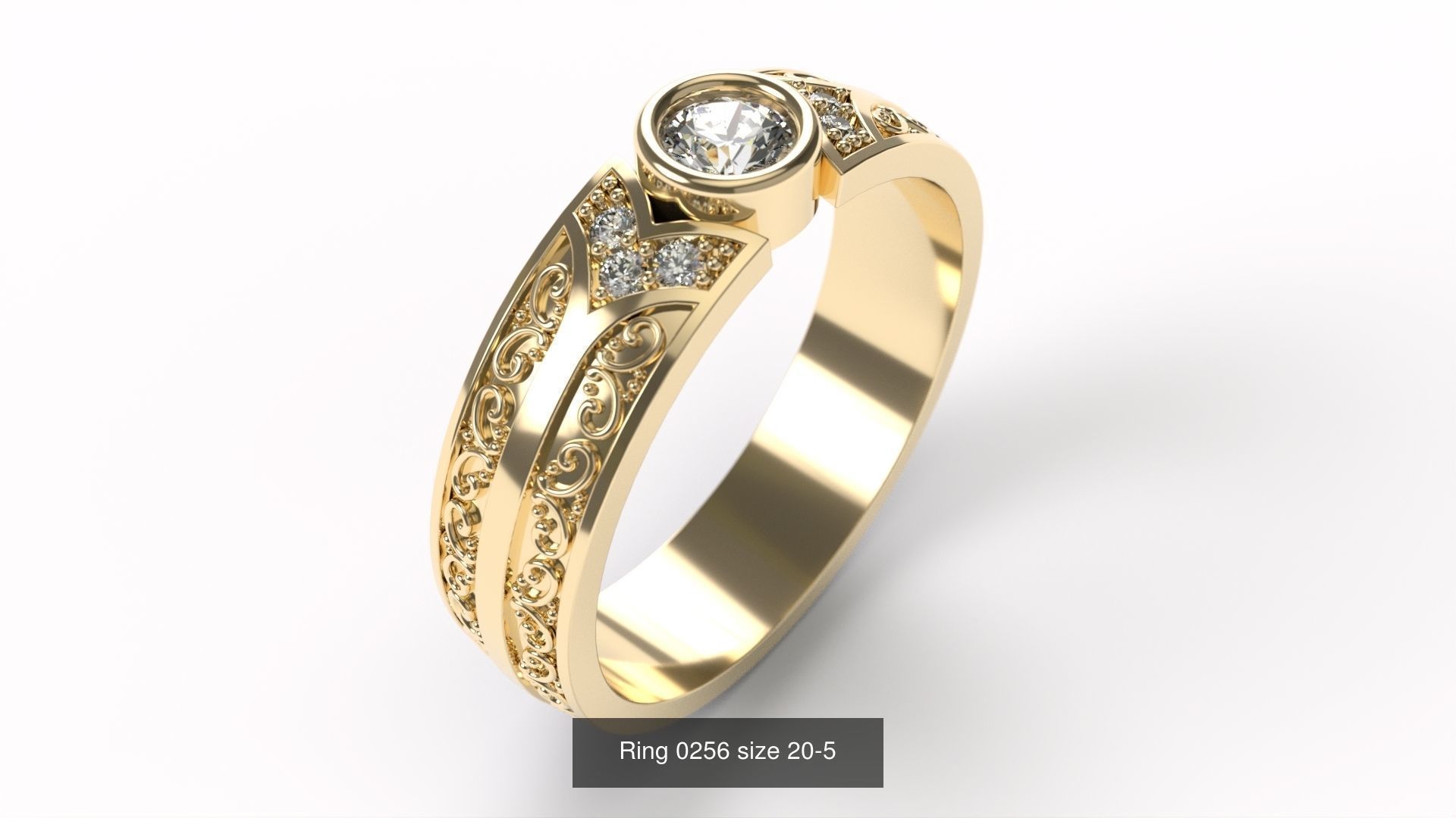 Rings 0256 all sizes 14-23 3D Model Collection_18