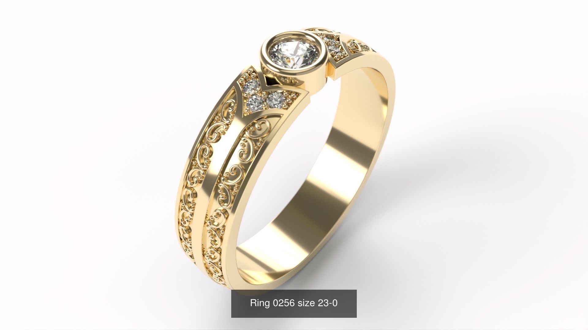 Rings 0256 all sizes 14-23 3D Model Collection_23