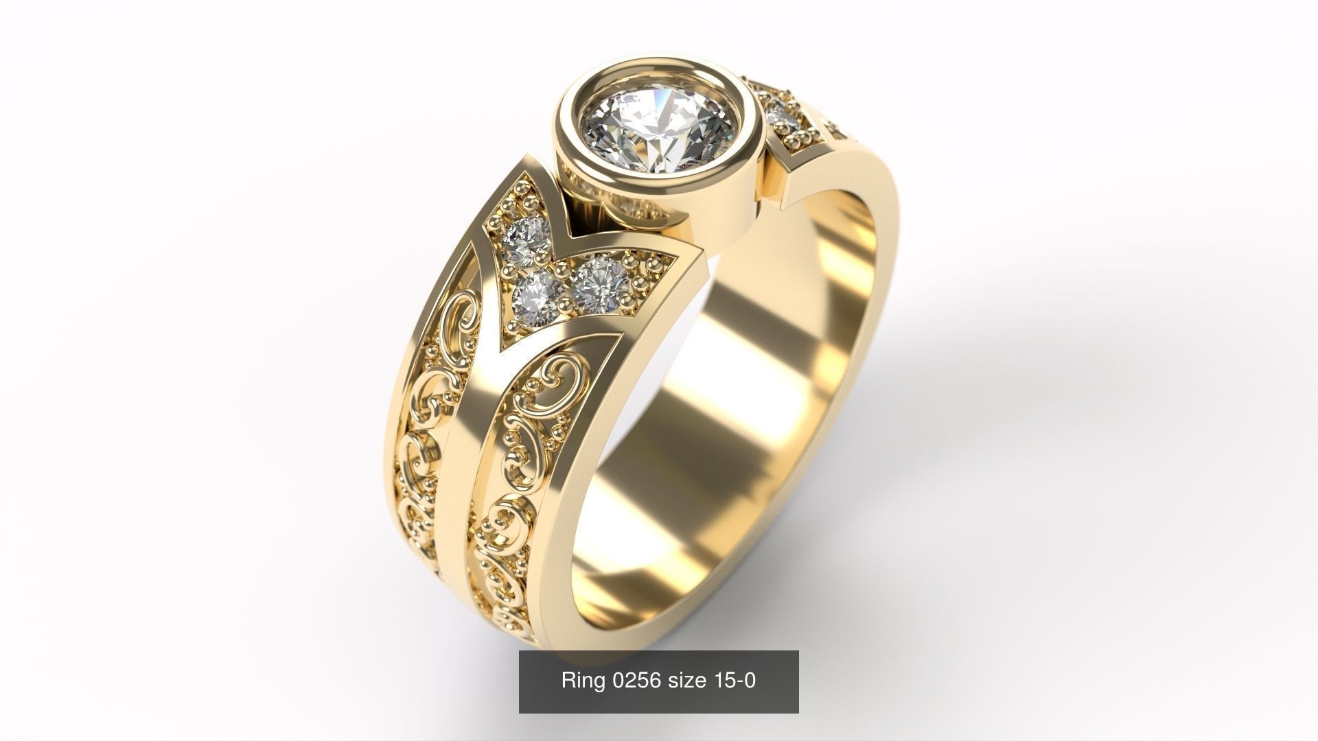 Rings 0256 all sizes 14-23 3D Model Collection_7