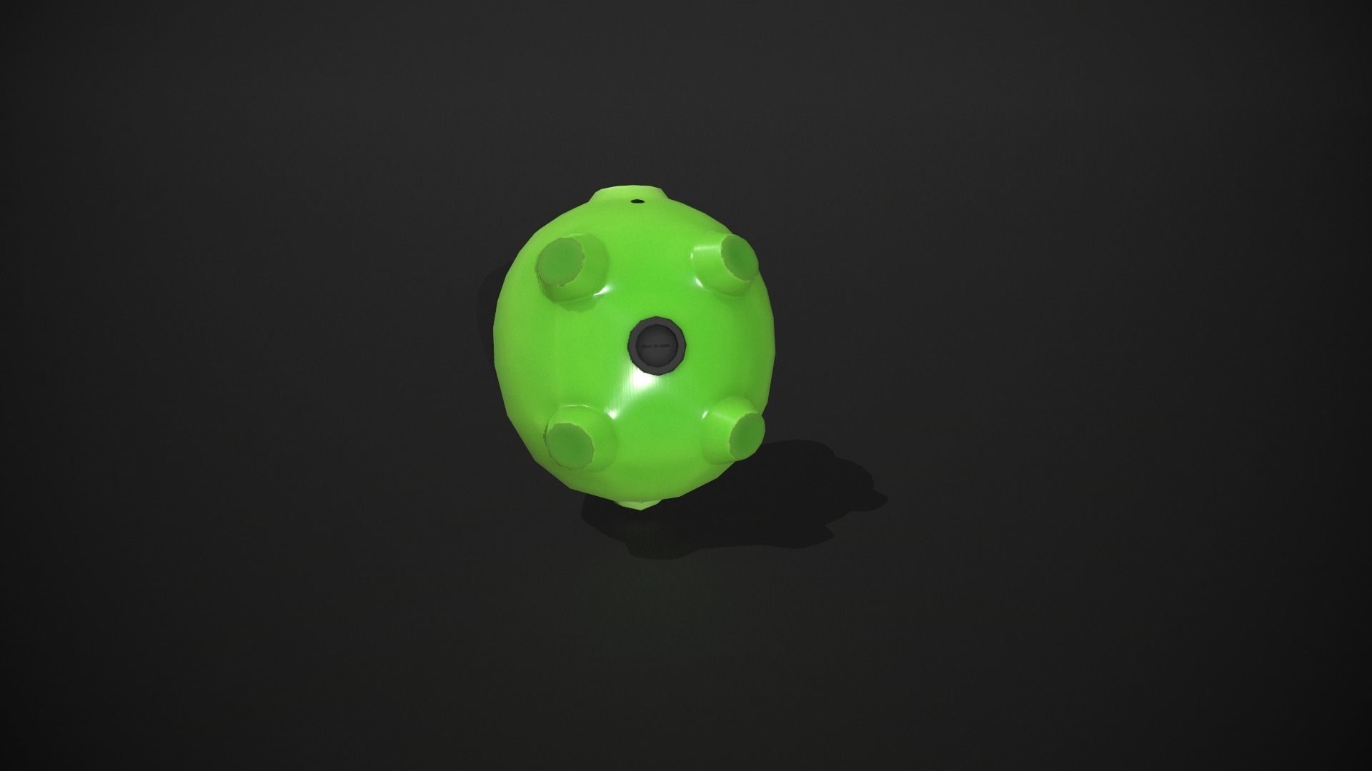 Green Piggy Bank Low-poly 3D model_10