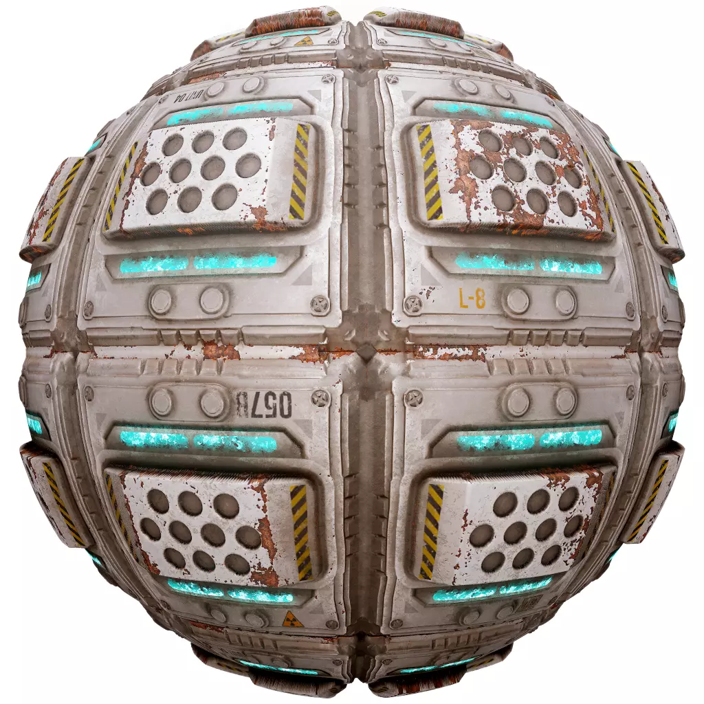 PBR Seamless Sci-Fi Texture 53 Low-poly 3D model