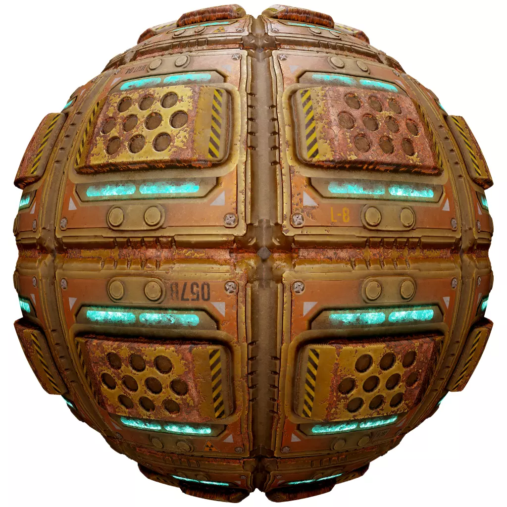 PBR Seamless Sci-Fi Texture 54 Low-poly 3D model