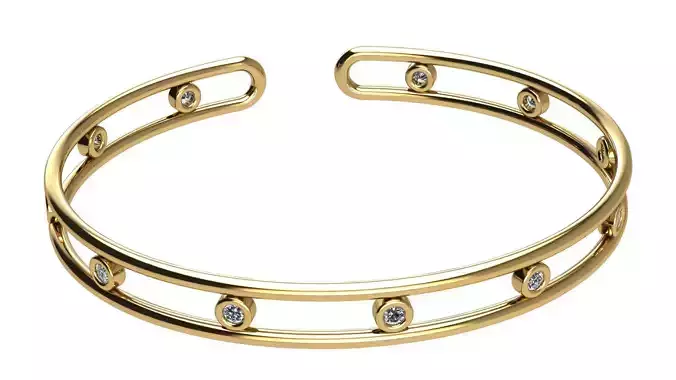 Classic Diamond Bangle Reinvented 3D print model