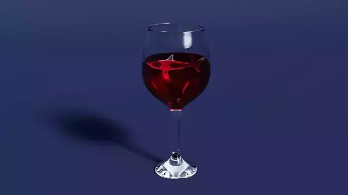 Drink Glass - Shark Wine Glass