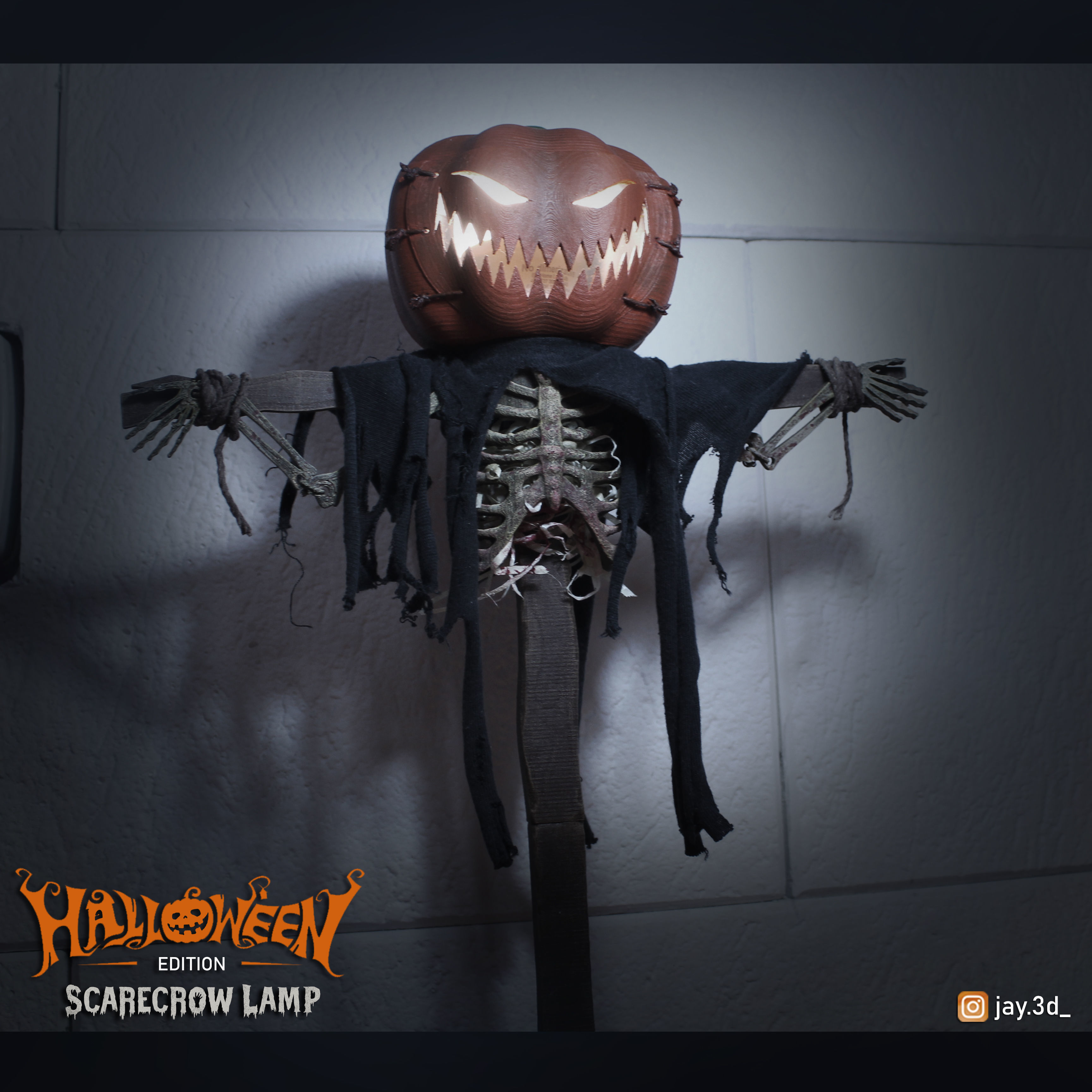 Scarecrow Lamp - Halloween edition 3D print model_2