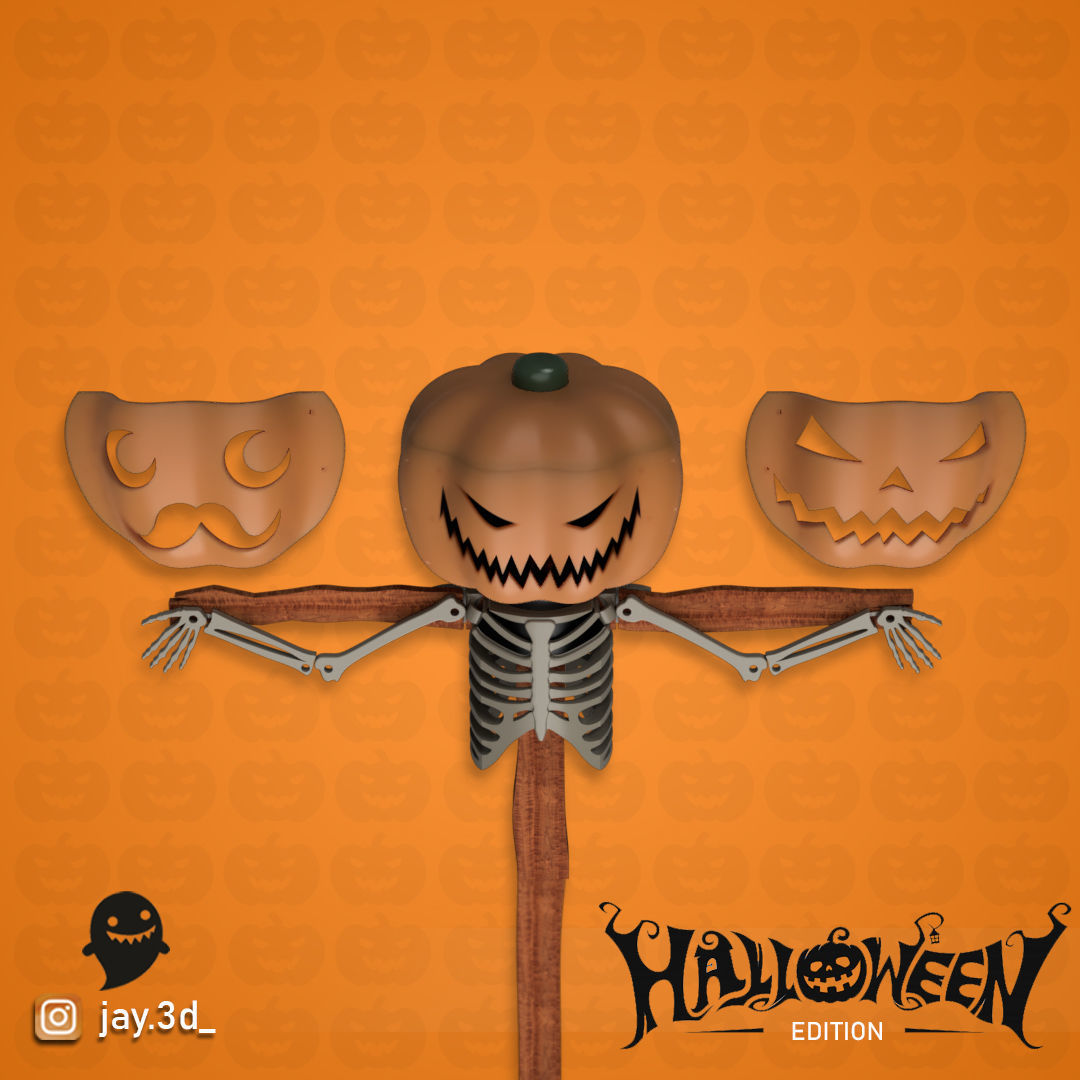 Scarecrow Lamp - Halloween edition 3D print model_15