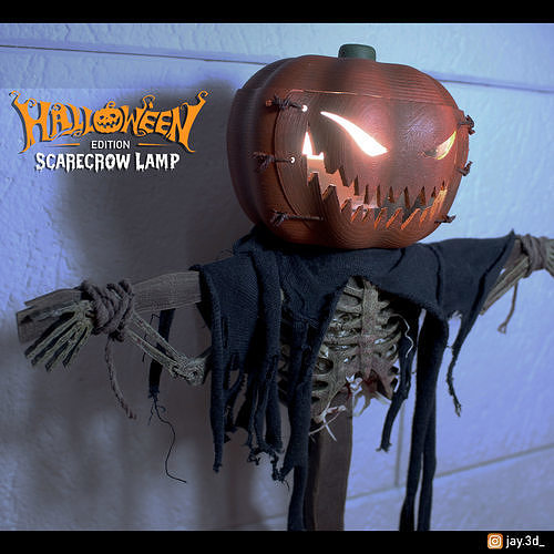 Scarecrow Lamp - Halloween edition 3D print model
