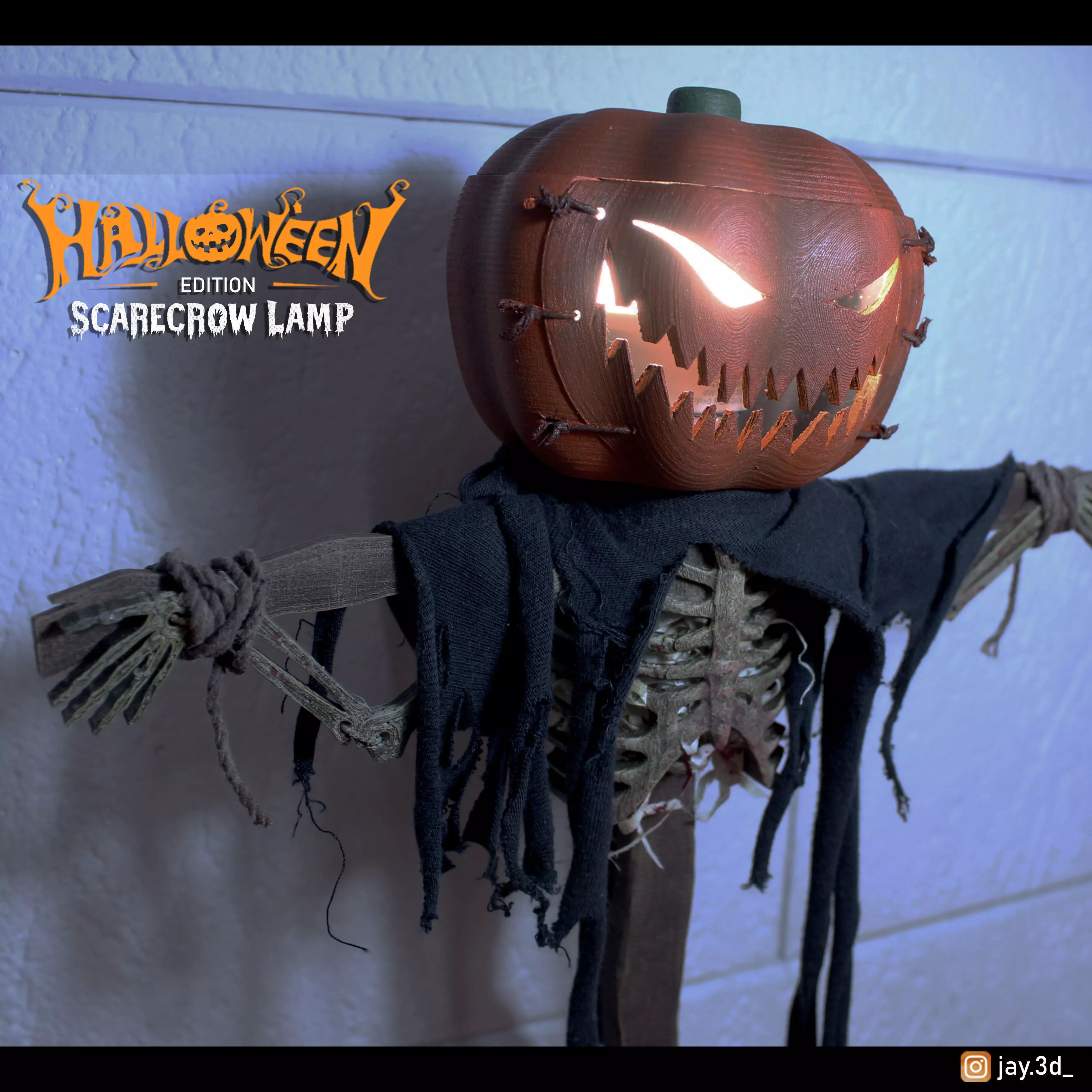Scarecrow Lamp - Halloween edition 3D print model_0