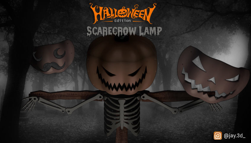 Scarecrow Lamp - Halloween edition 3D print model_4