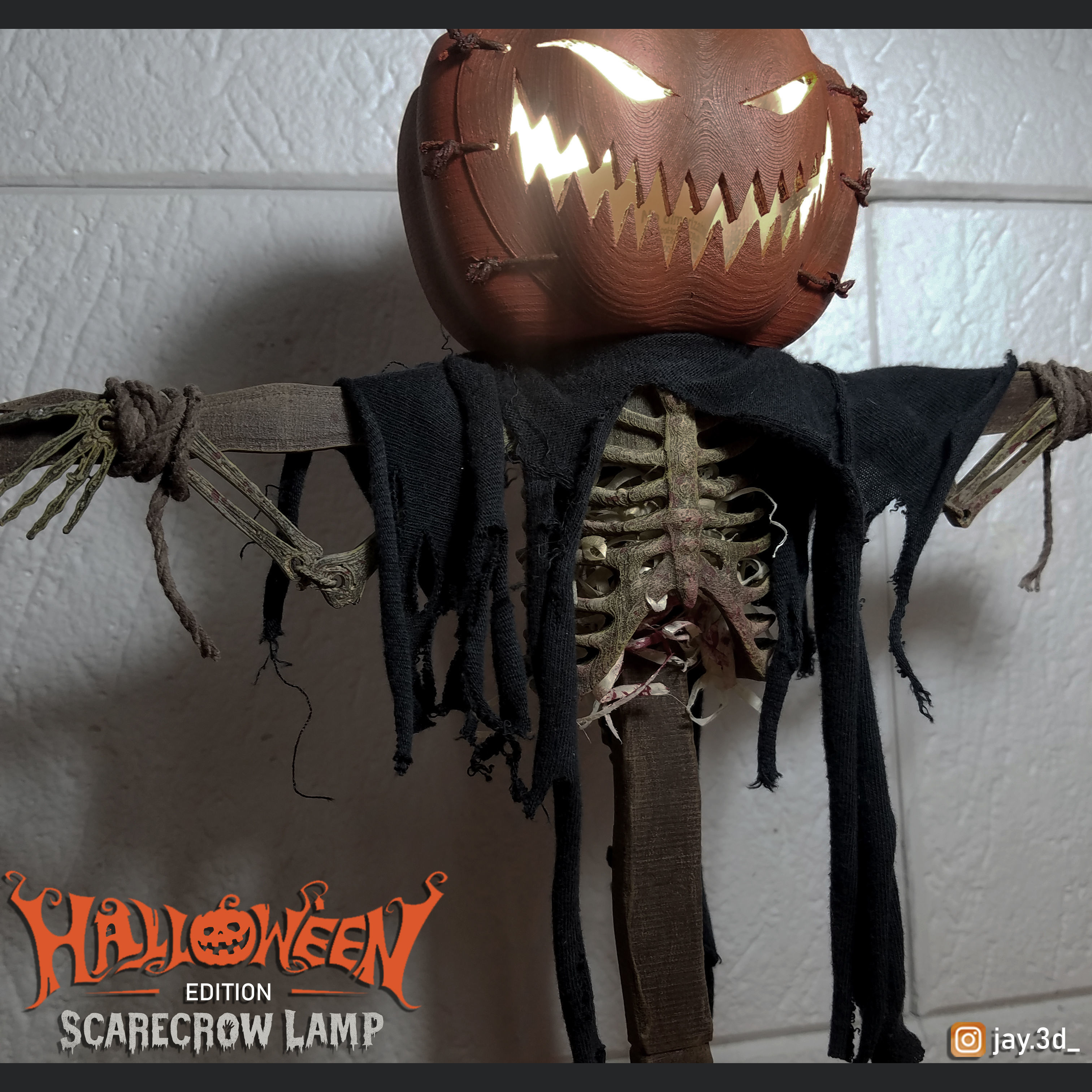 Scarecrow Lamp - Halloween edition 3D print model_3