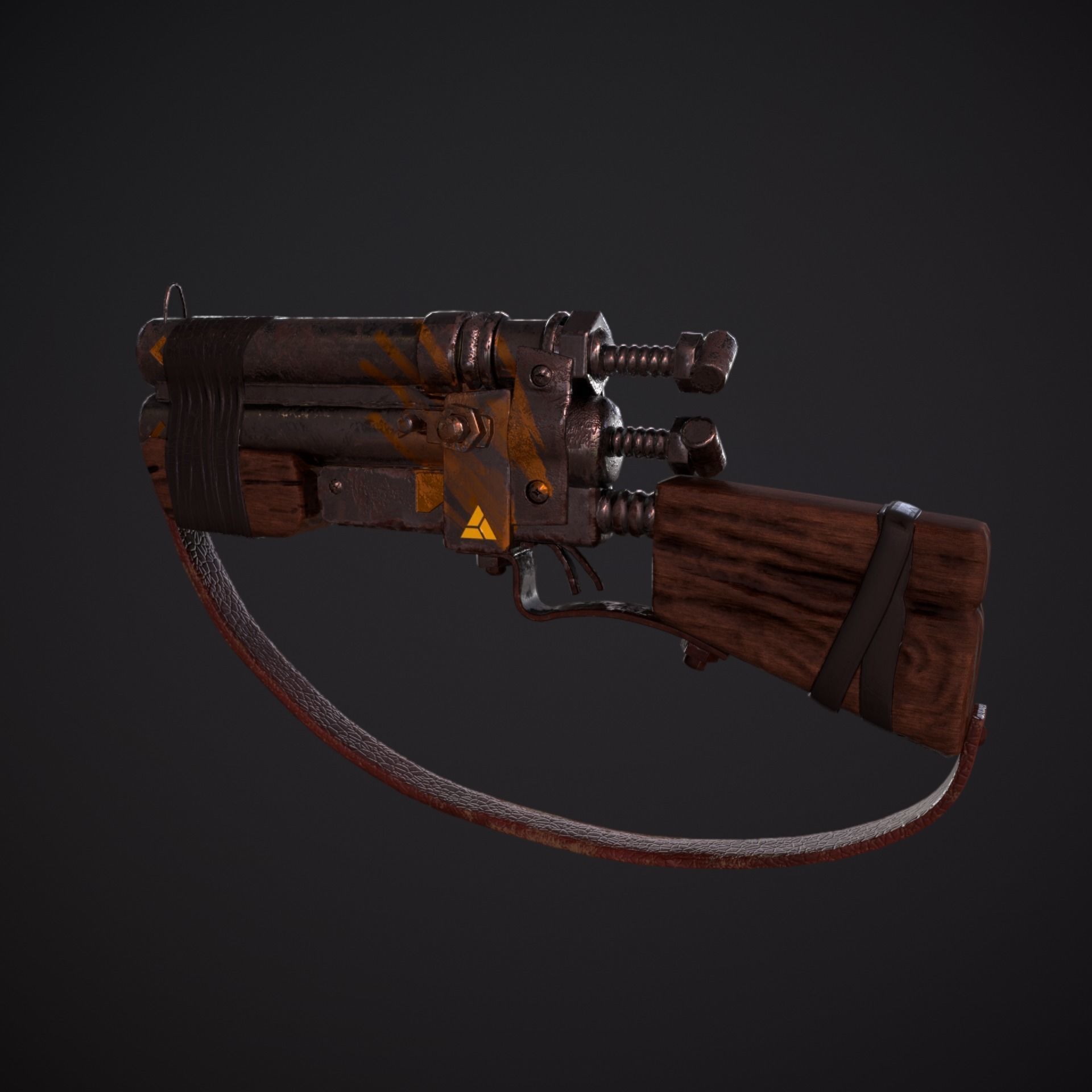 Stylize Shotgun 3D model_2