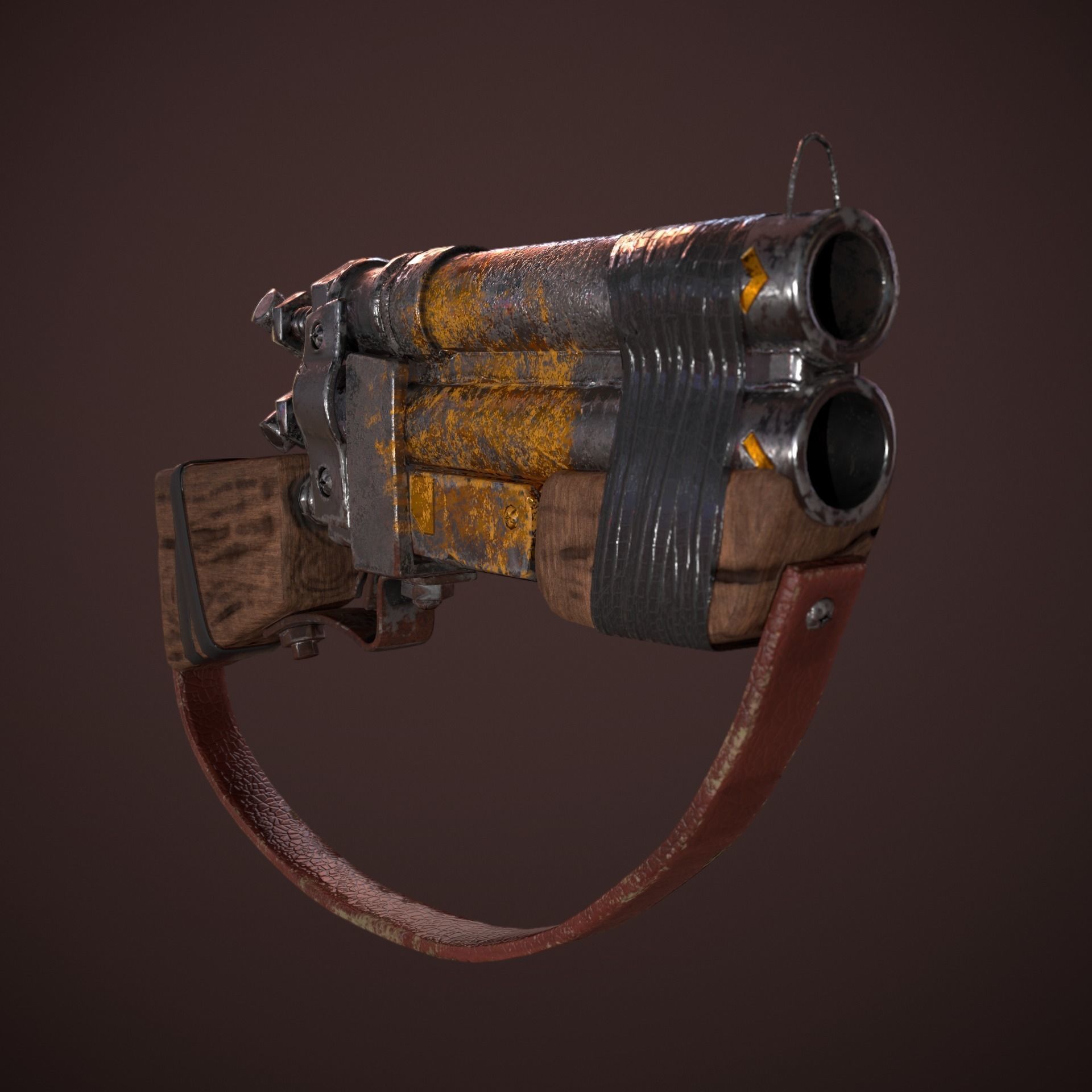 Stylize Shotgun 3D model_5