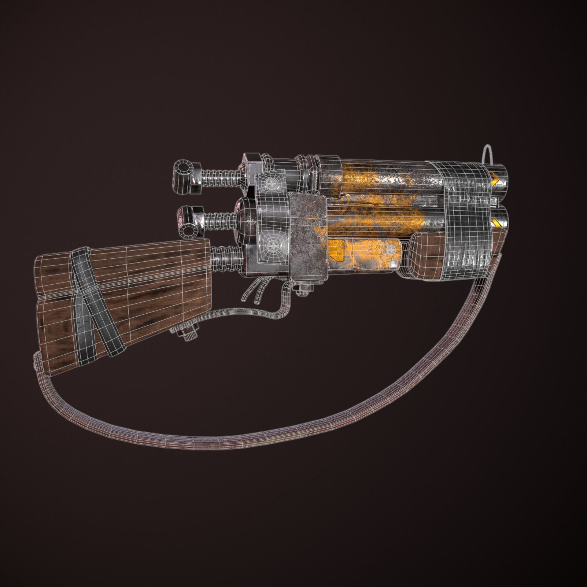 Stylize Shotgun 3D model_12