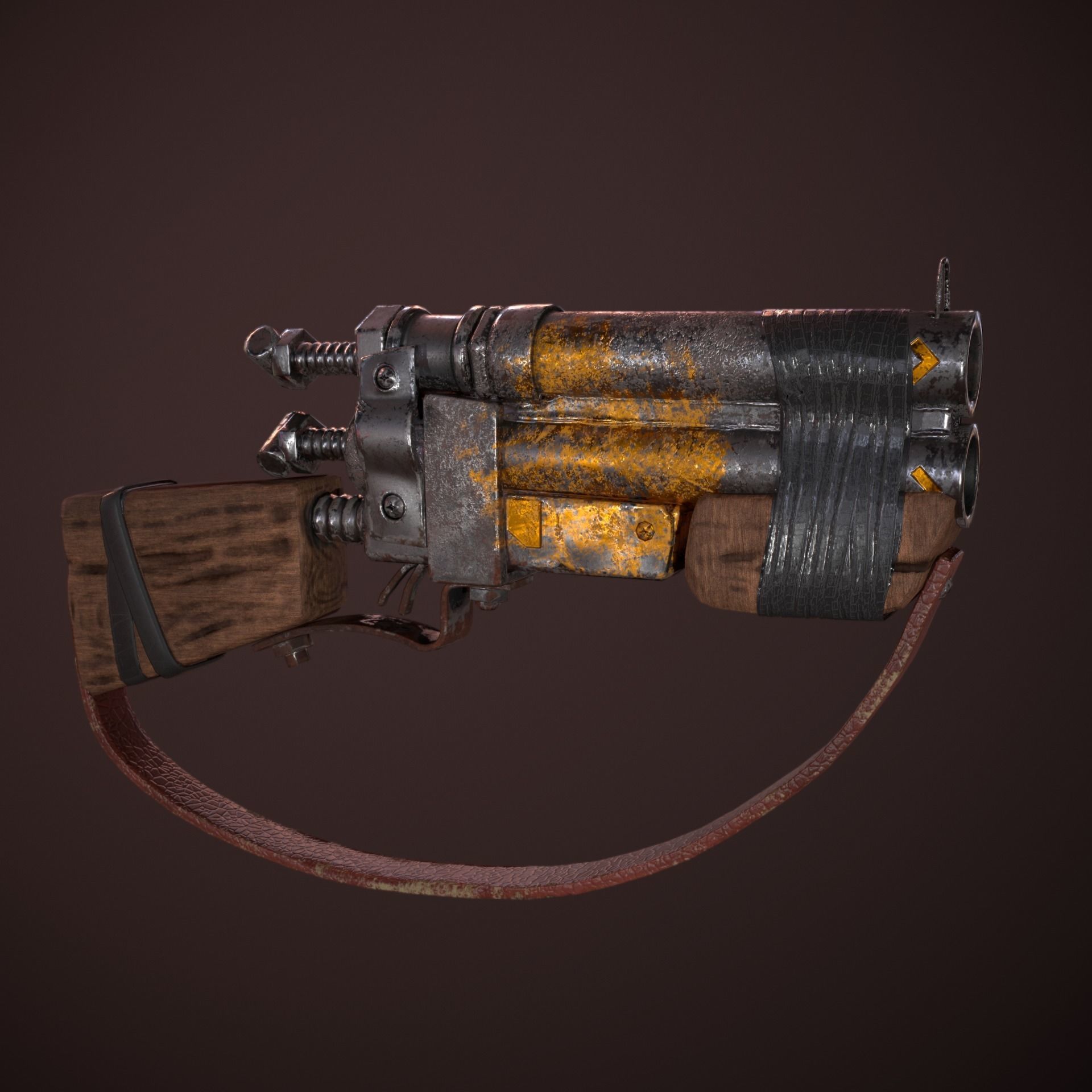 Stylize Shotgun 3D model_6