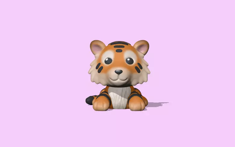 Tiger toy 3D print model_0