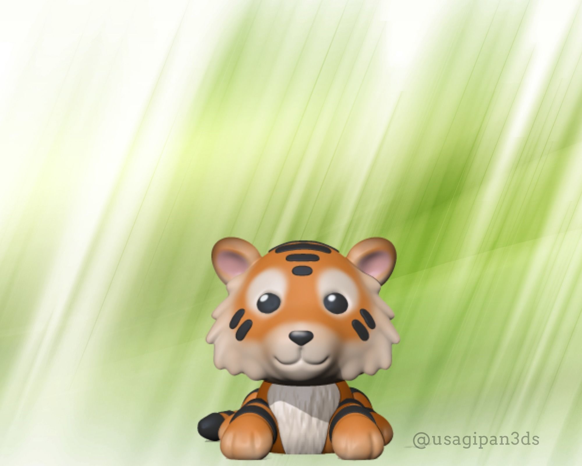 Tiger toy 3D print model_3