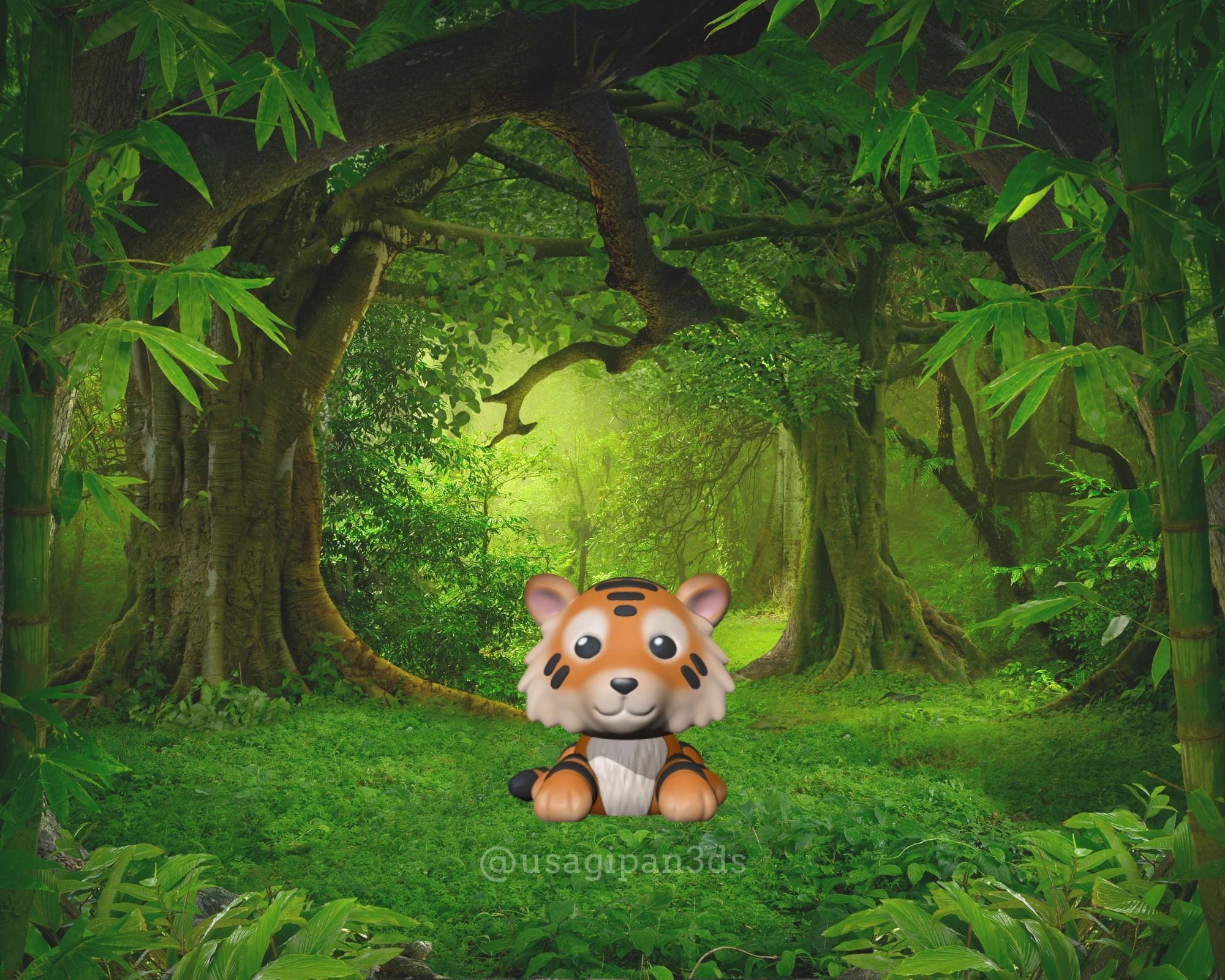 Tiger toy 3D print model_2