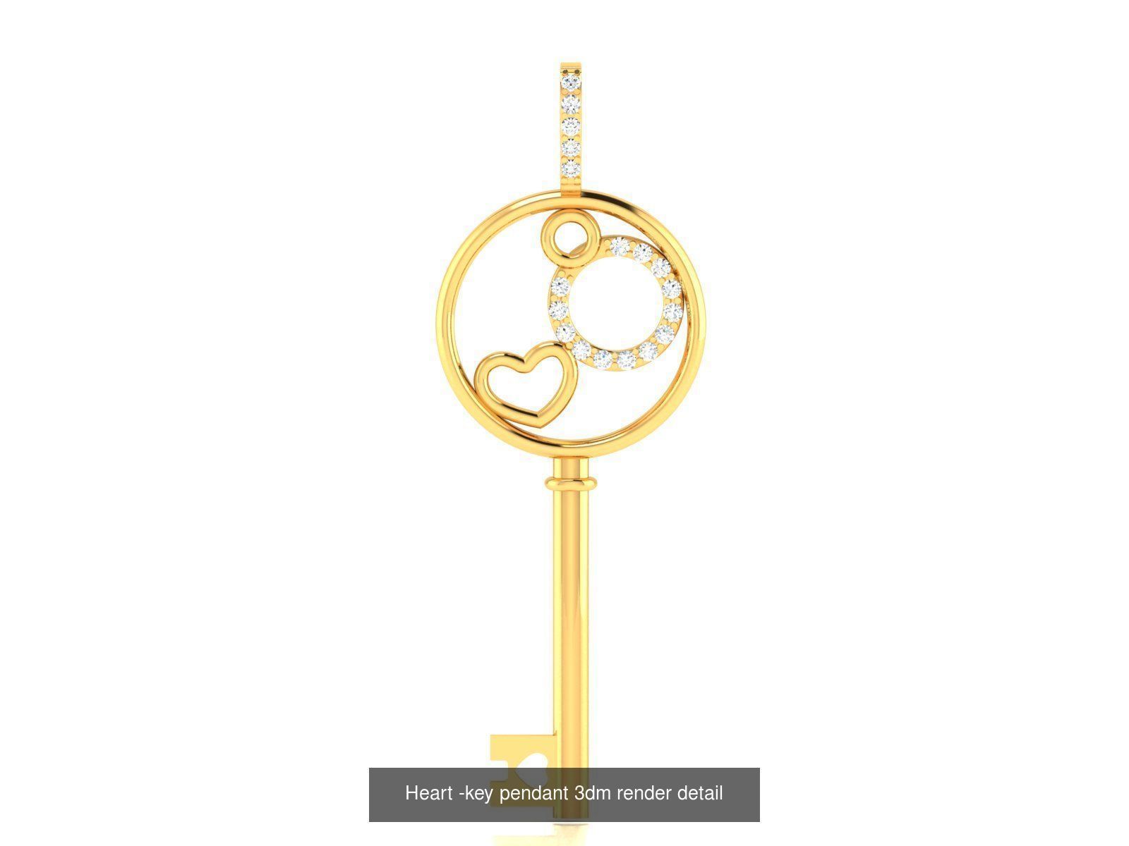 5 Women key pendant 3dm render detail 3D Model Collection_3