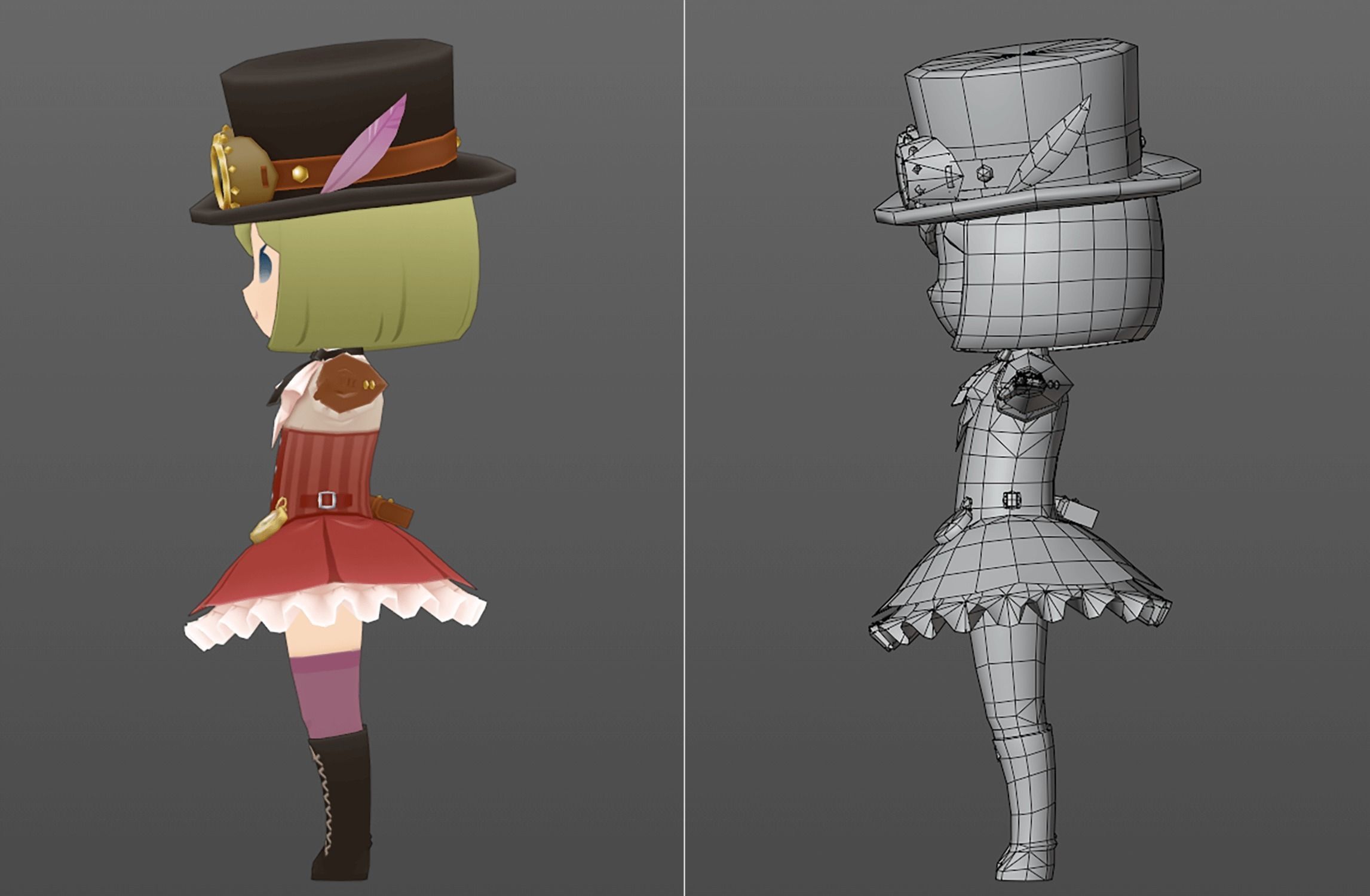 lopo-san Steampunk-B Low-poly 3D model_3