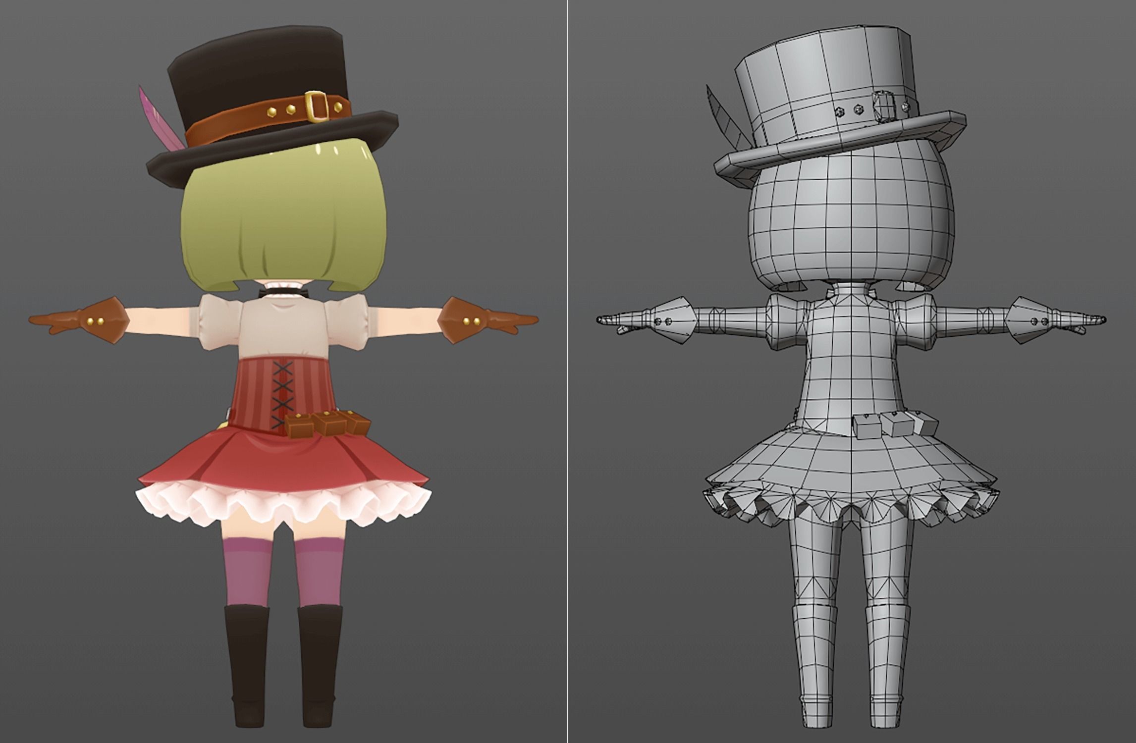 lopo-san Steampunk-B Low-poly 3D model_4