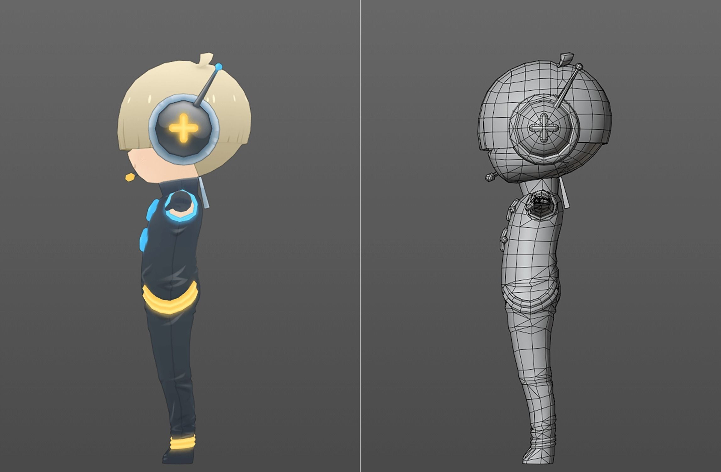 lopo-san Neon-A Low-poly 3D model_3