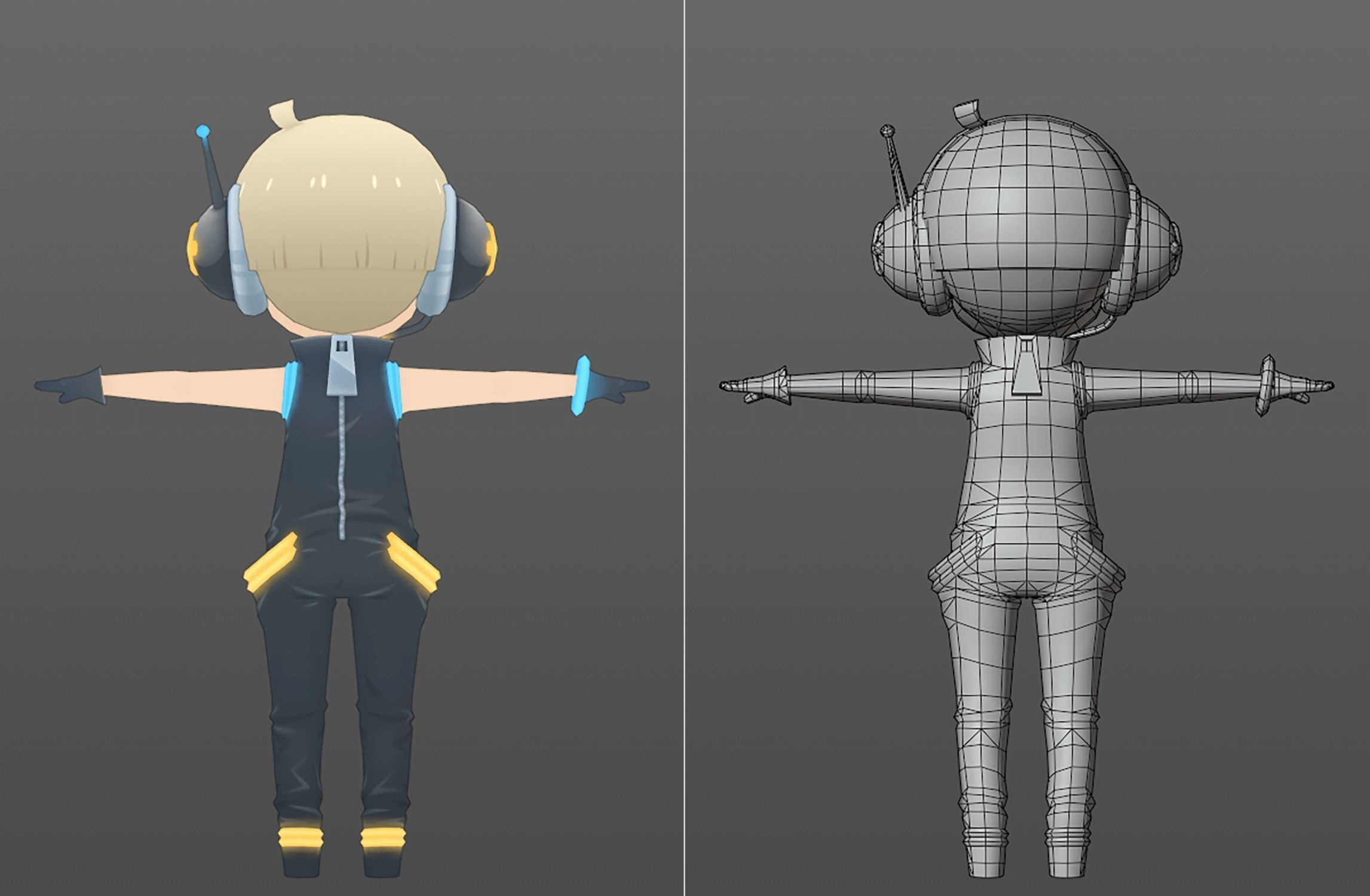 lopo-san Neon-A Low-poly 3D model_4