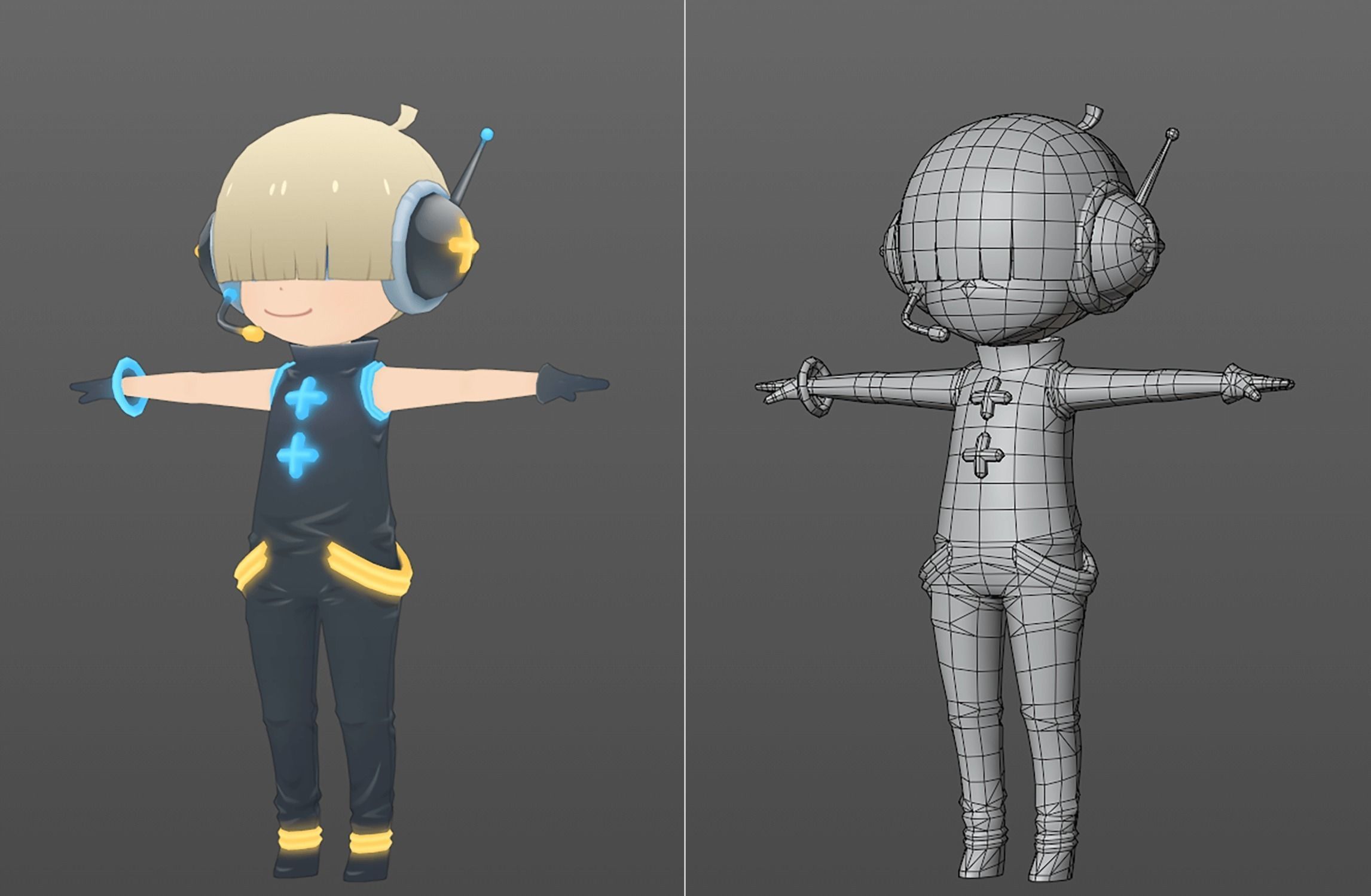 lopo-san Neon-A Low-poly 3D model_5