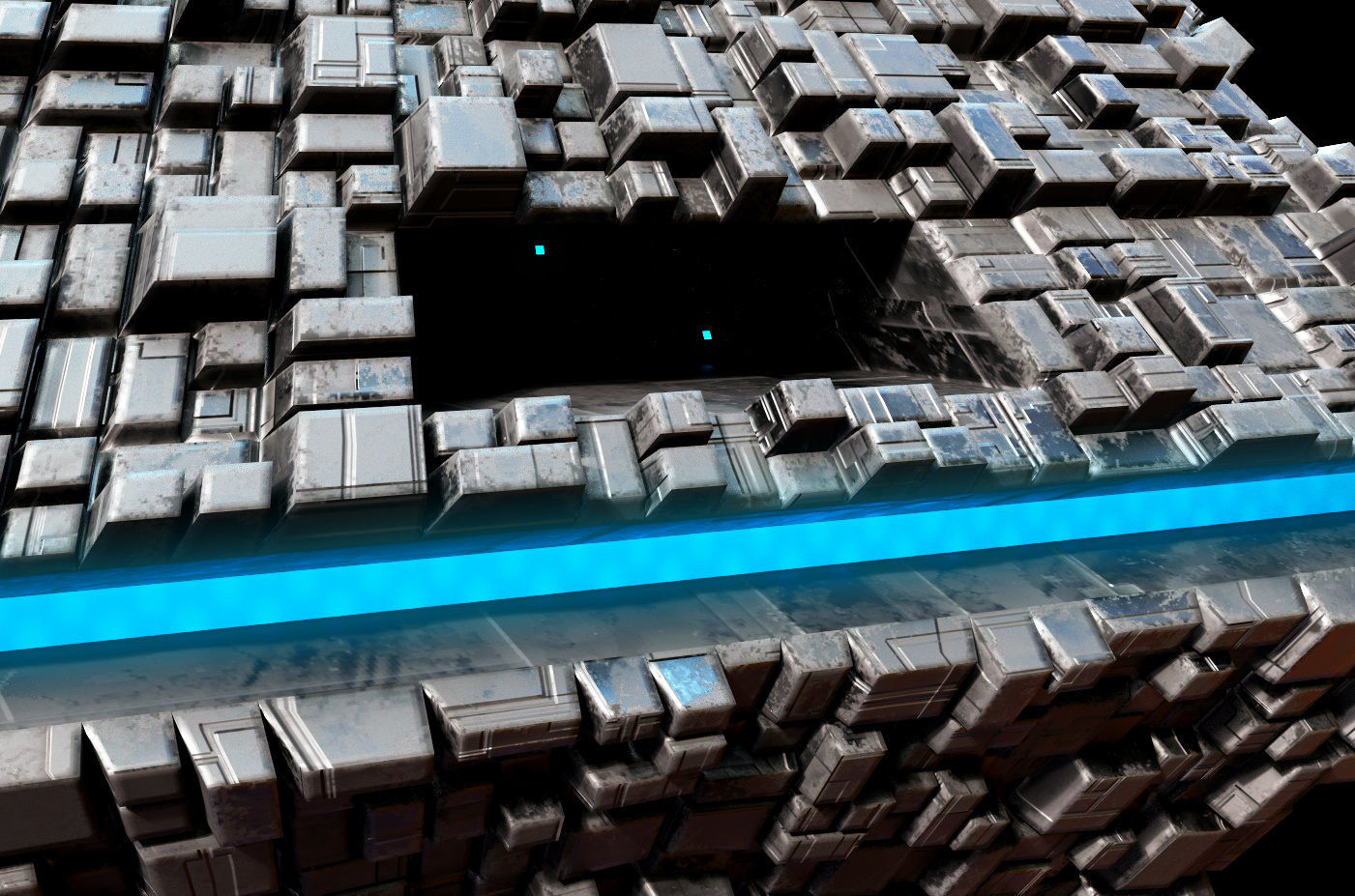 Diamond Spaceship Midpoly Low-poly 3D model_3