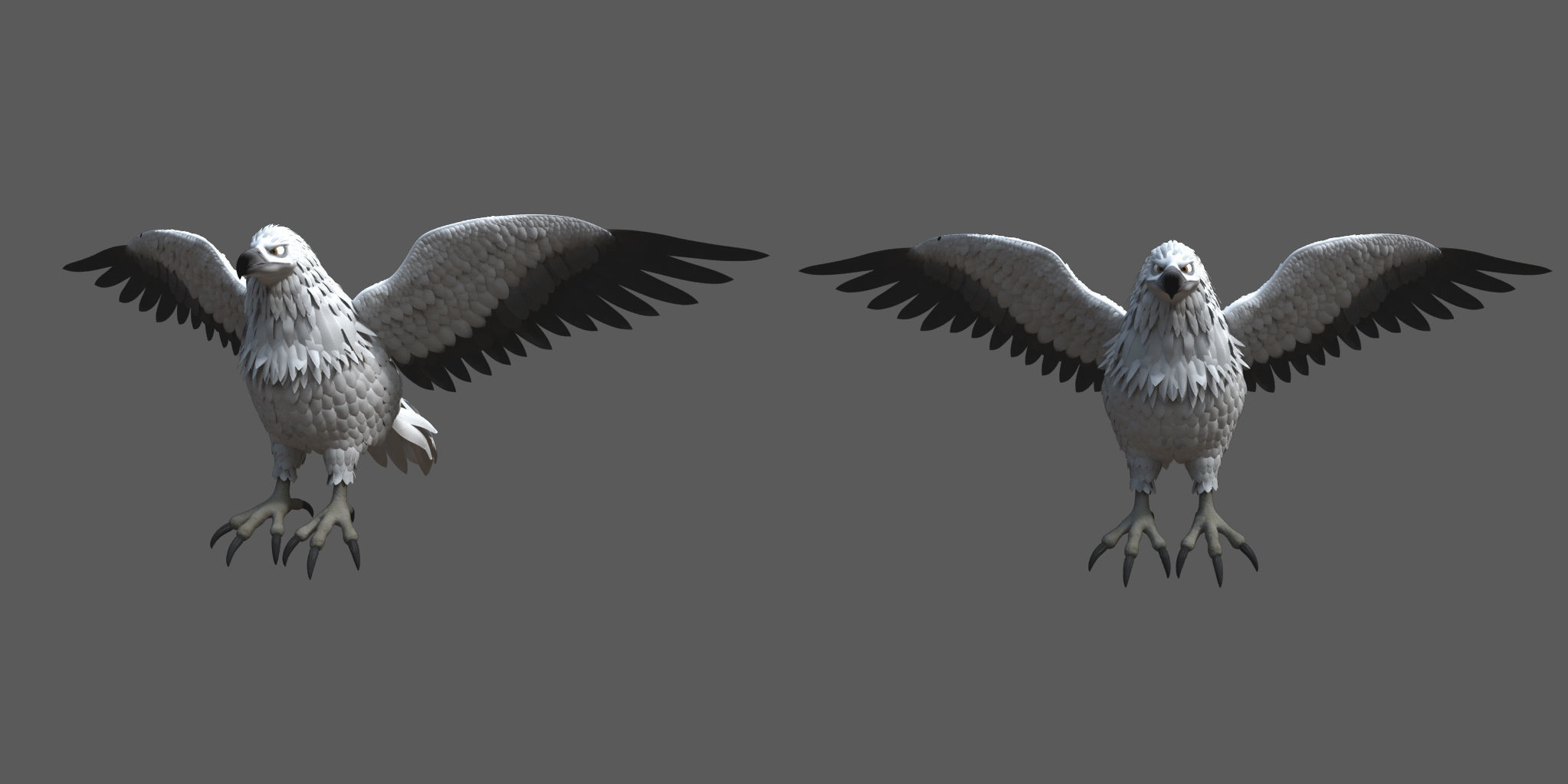 Eagle RIG 3D model_7