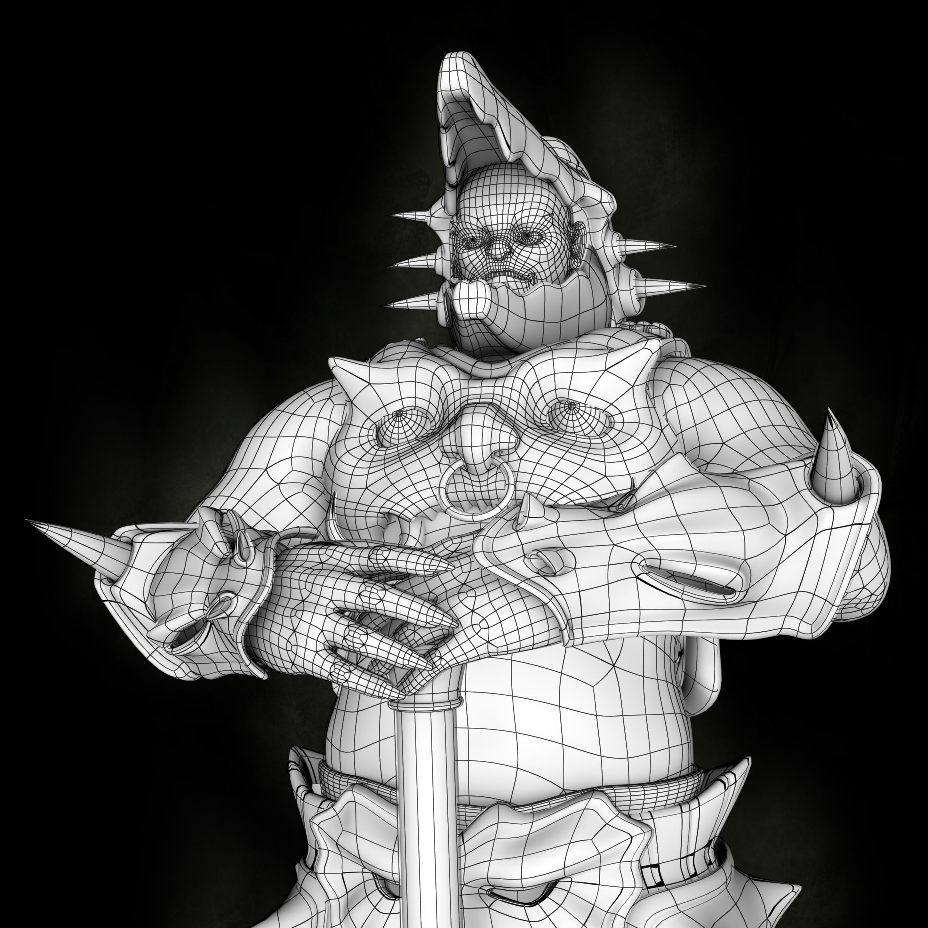 Crocodile Orc 3D model_5