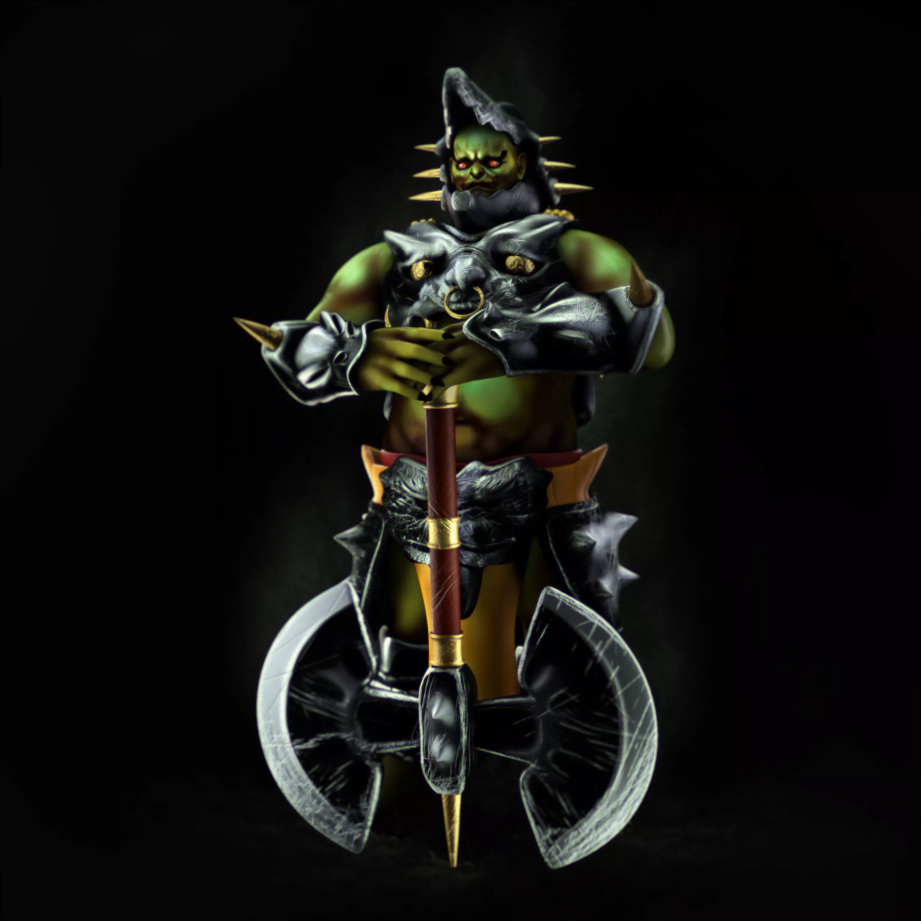 Crocodile Orc 3D model_0