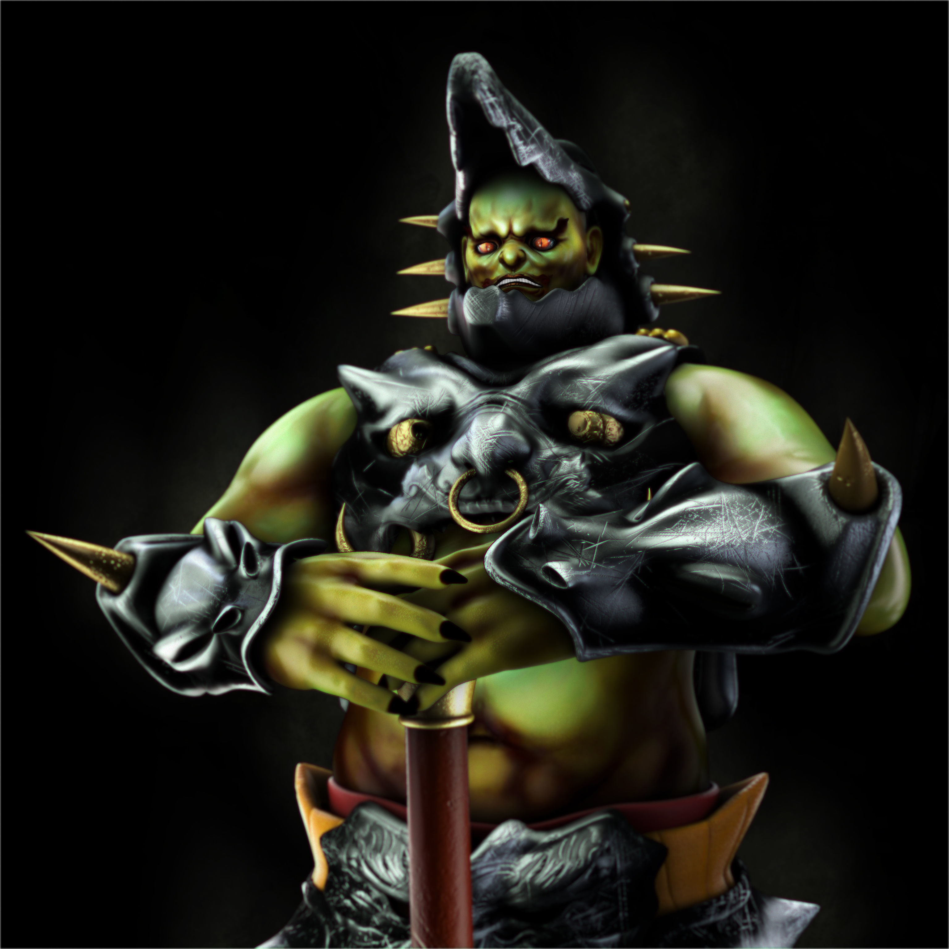 Crocodile Orc 3D model_3