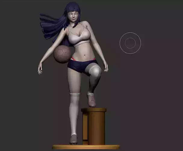 HInata Hyuga soccer Girl - fanart - statue - Print